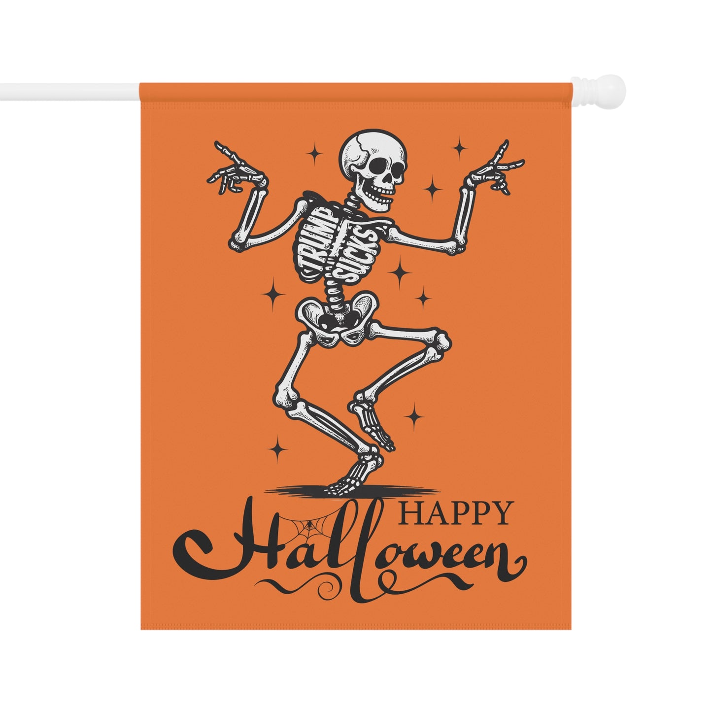 Subtle Trump Sucks Halloween Skeleton Garden Flag