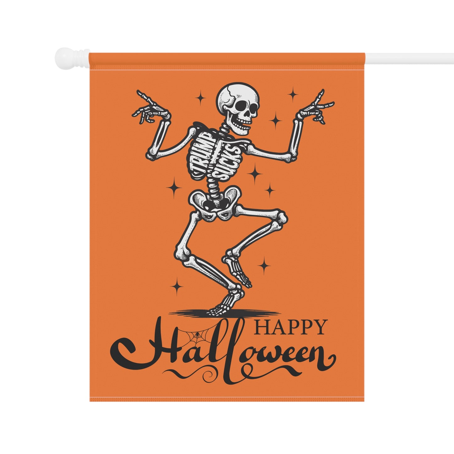 Subtle Trump Sucks Halloween Skeleton Garden Flag