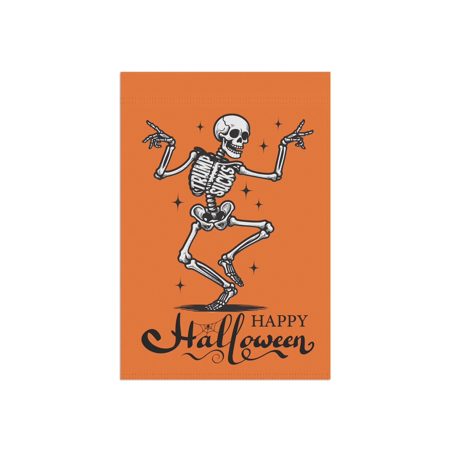 Subtle Trump Sucks Halloween Skeleton Garden Flag