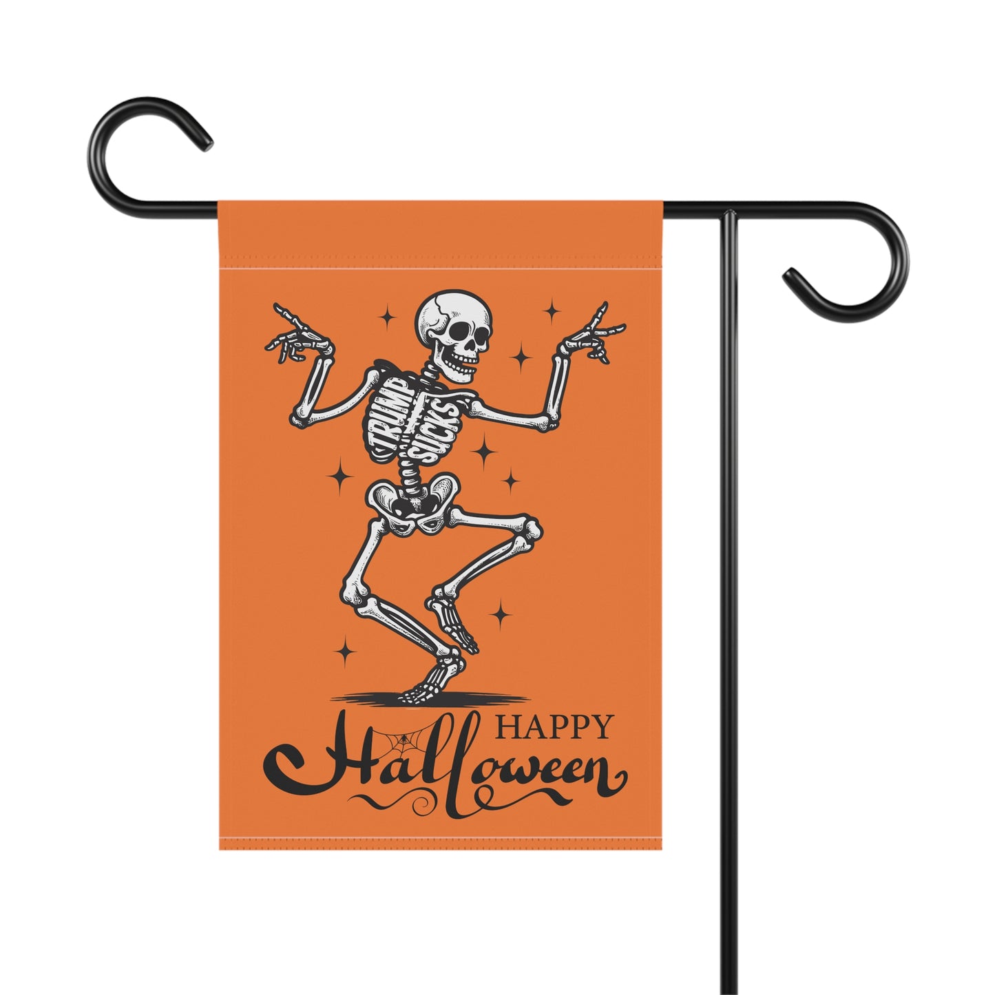 Subtle Trump Sucks Halloween Skeleton Garden Flag