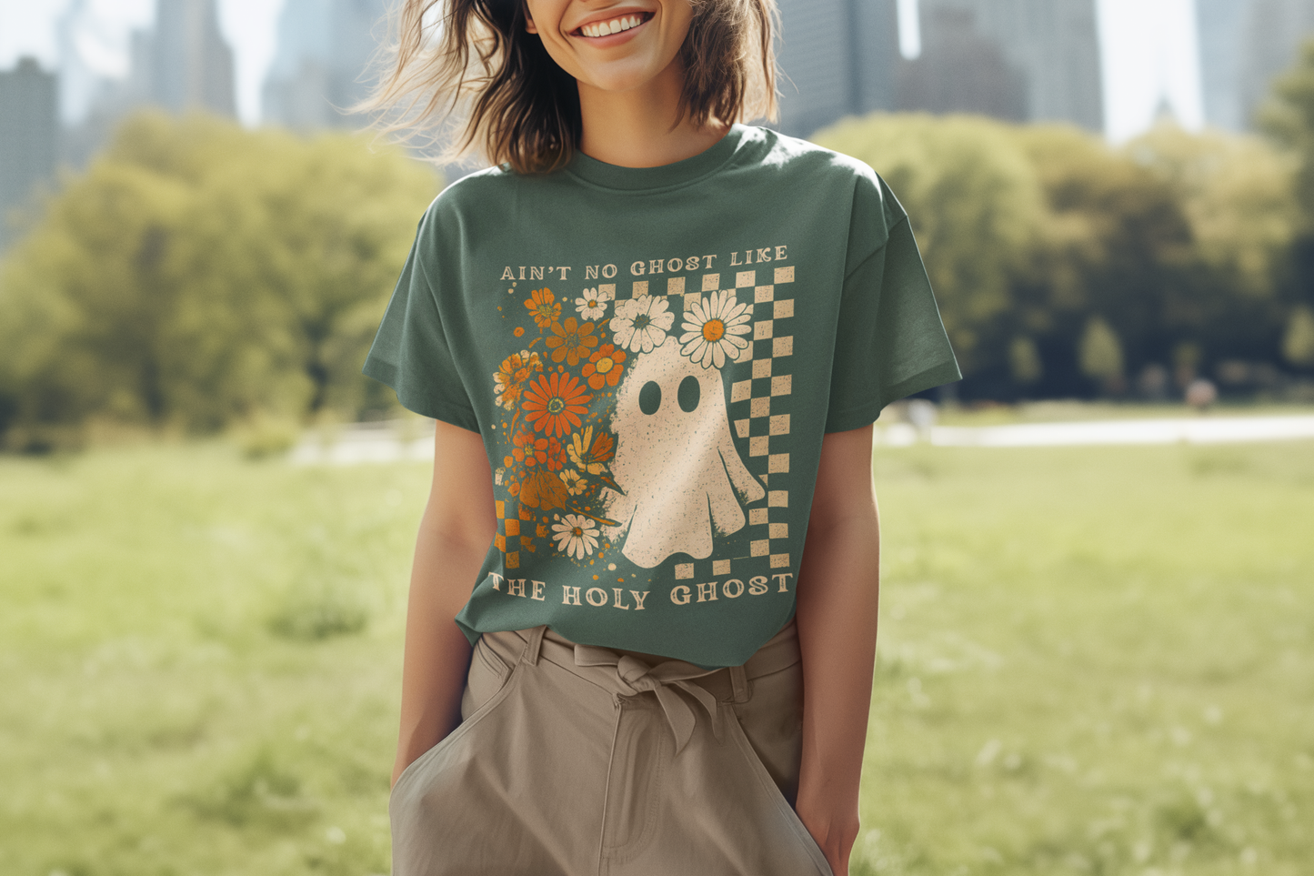 Holy Ghost Halloween Shirt – Ain’t No Ghost Like The Holy Ghost Tee | Christian Halloween Graphic Tee, Fall Faith Shirt, Spooky Season Outfit