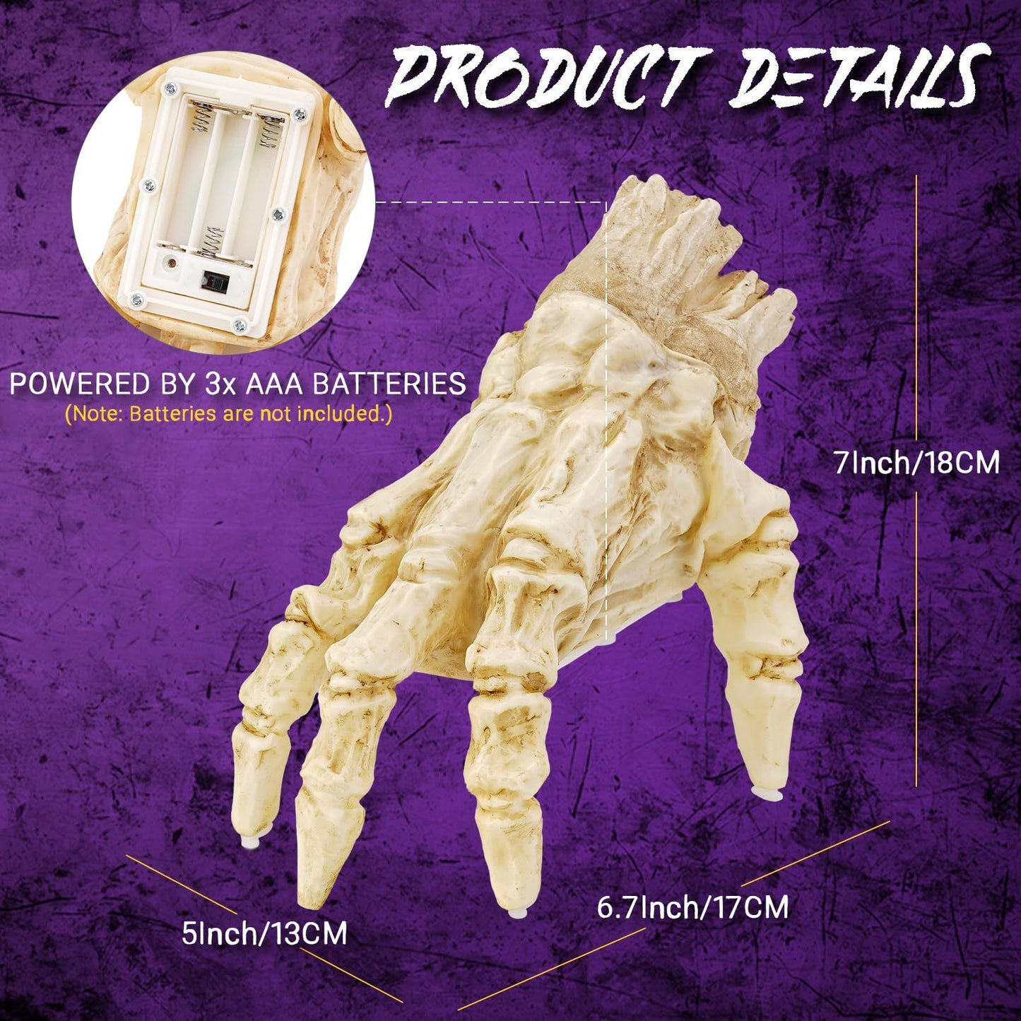 Halloween Electric Crawling Zombie Hand β Luminous Decoration with Scary Sound & Motion