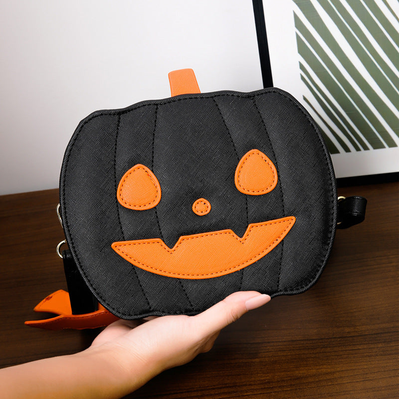 Funny Pumpkin Halloween Crossbody Bag β Cute Cartoon Bat Shoulder Bag for Women, Personalized Spooky Purse