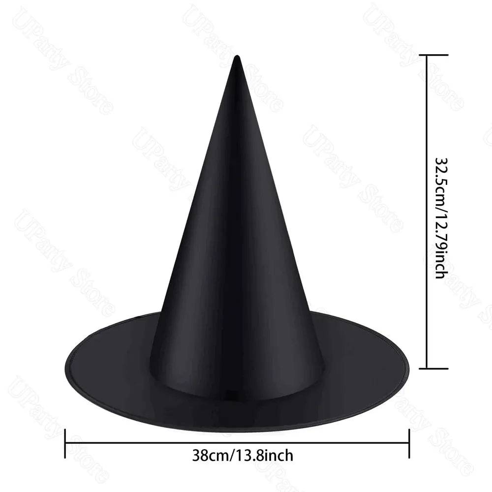 Spooky Floating Witch Hats 6/12 piece option– Hanging Halloween Decorations for Indoor & Outdoor Haunted House, Porch & Party Décor