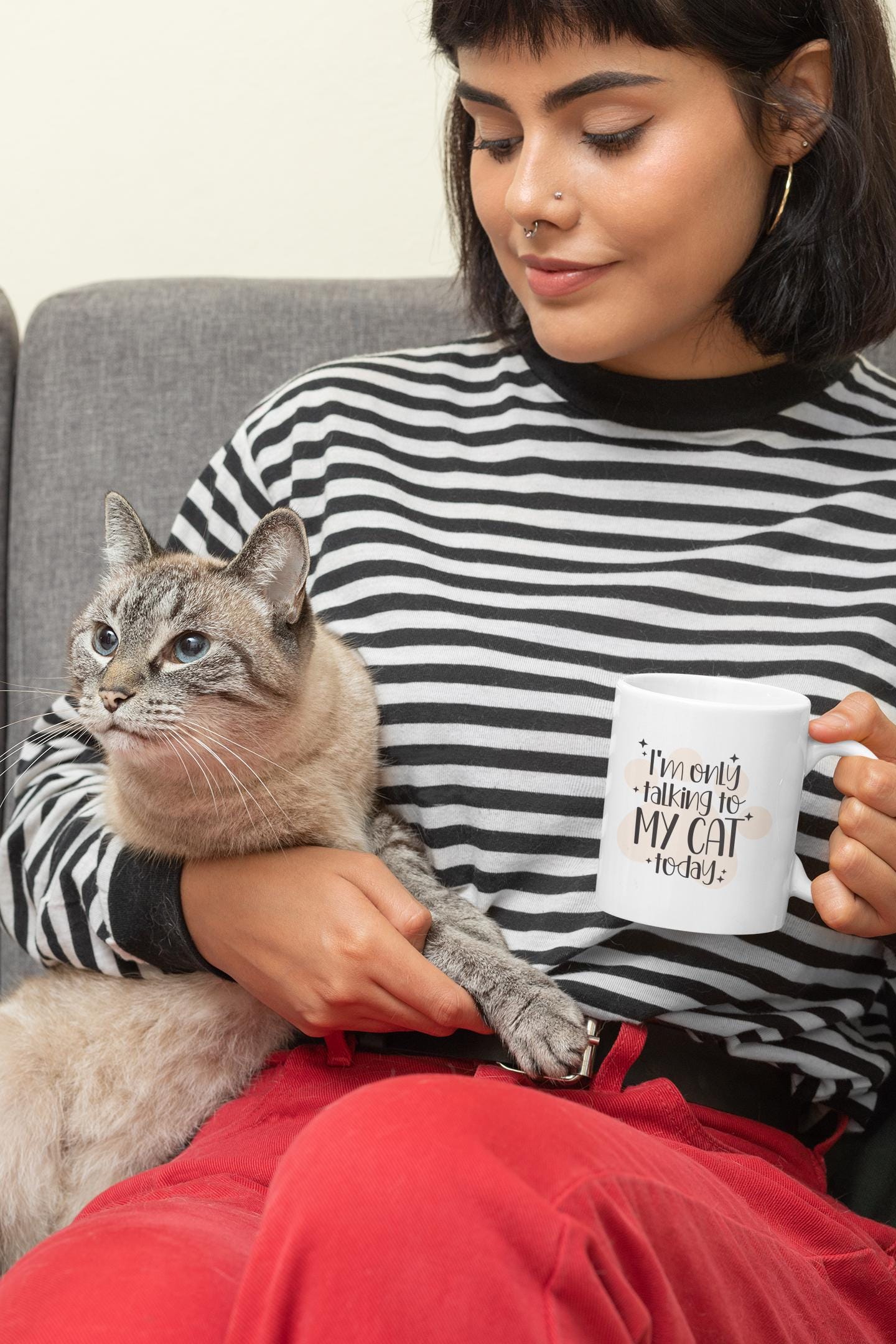 I'm Only Talking to My Cat Today Ceramic Mug 11oz