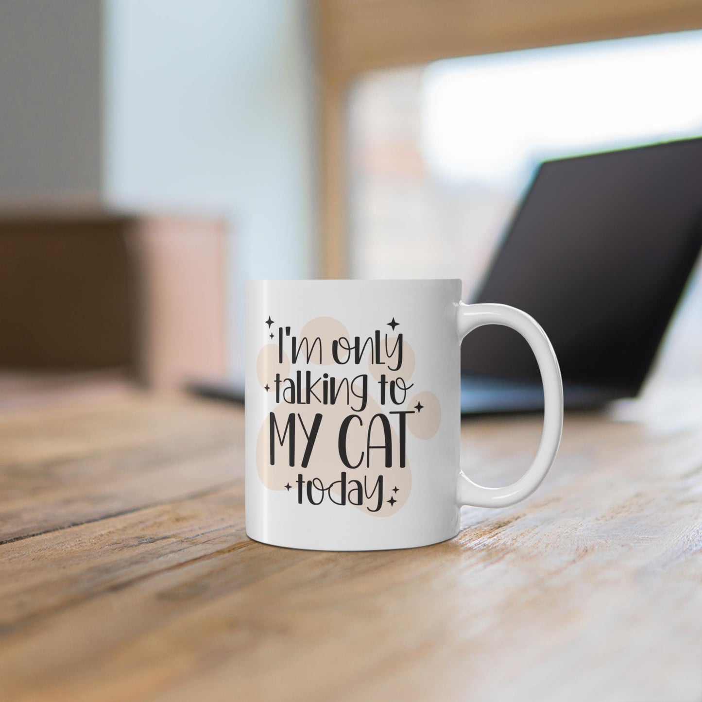 I'm Only Talking to My Cat Today Ceramic Mug 11oz