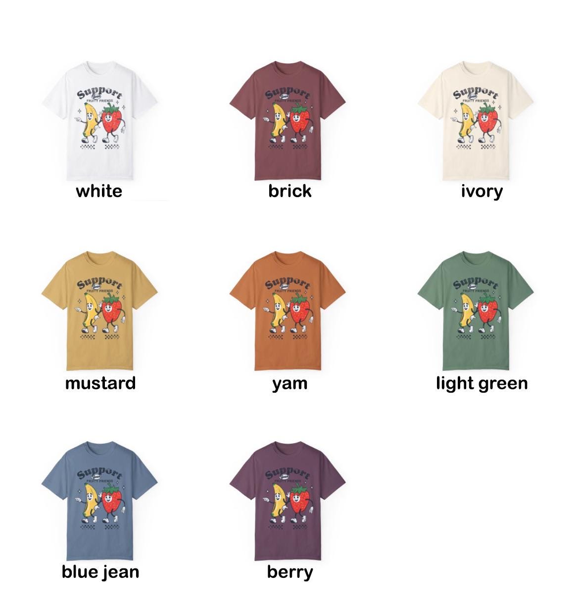 Rainbow Fruitopia Unisex Garment-Dyed T-shirt, LGBTQ Support, Funny Tee, Vibrant Tee, Pride Shirt, Fruit Lover Gift, LGBTQ Pride Apparel