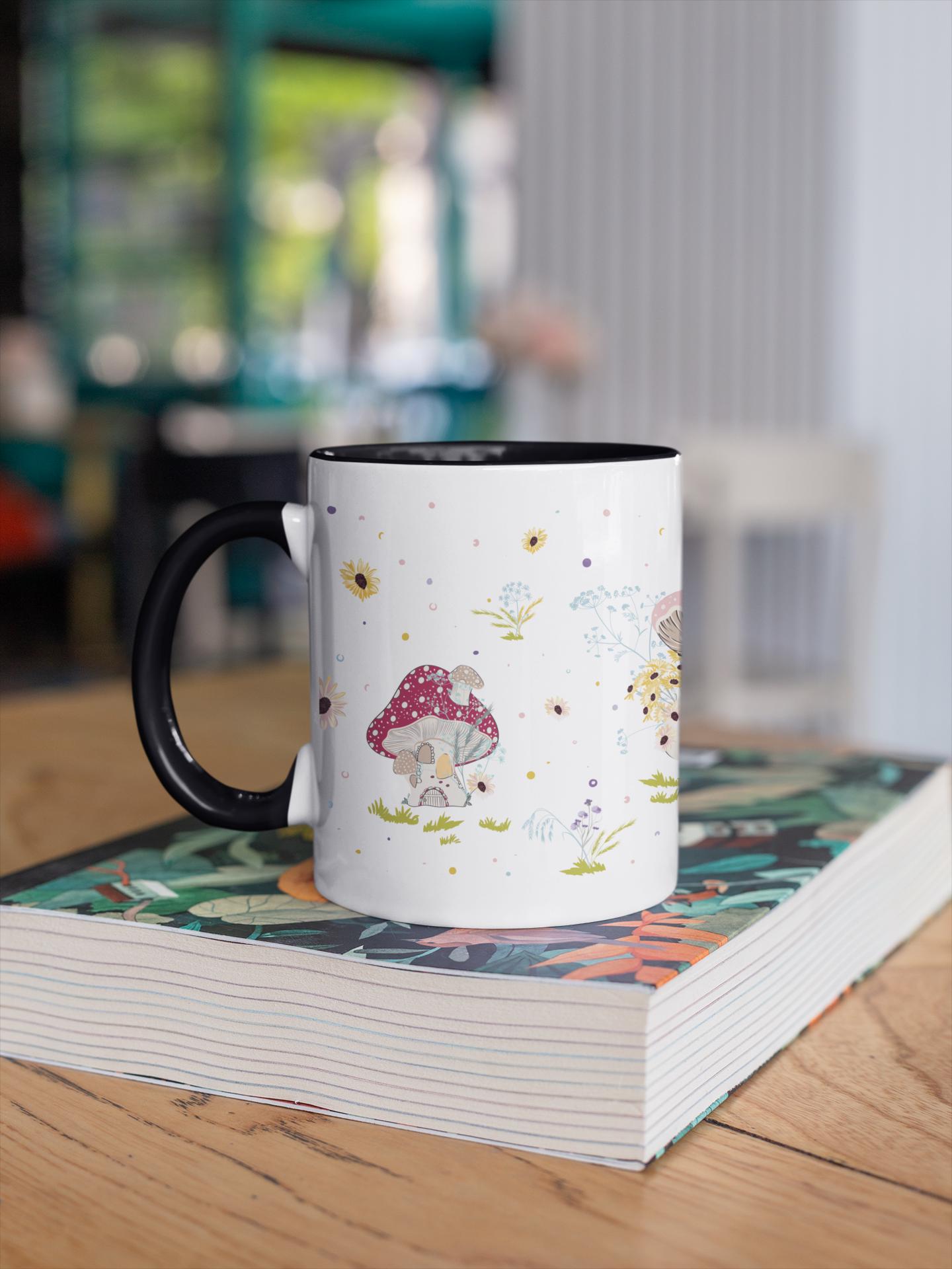Enchanting Mushroom House Coffee Mug (11oz/15oz) 4 Colors
