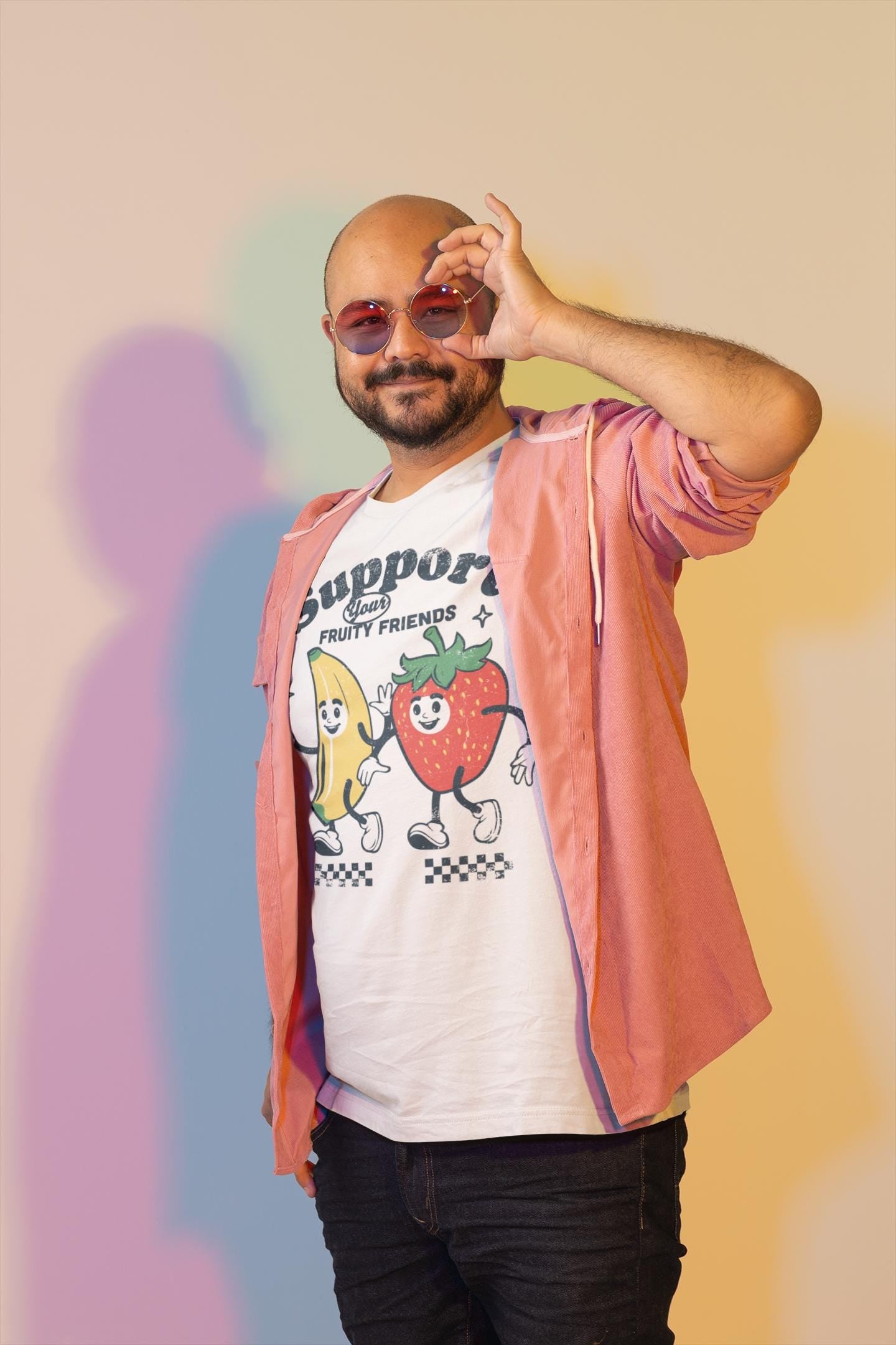 Rainbow Fruitopia Unisex Garment-Dyed T-shirt, LGBTQ Support, Funny Tee, Vibrant Tee, Pride Shirt, Fruit Lover Gift, LGBTQ Pride Apparel