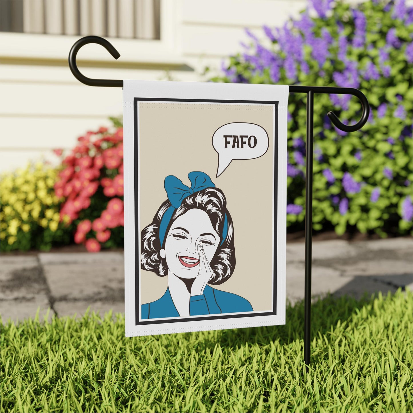 Garden Flag, Yard Banner, Political Protest Flag, FAFO Anti Trump Flag, Outdoor Sign, Resistance Decor