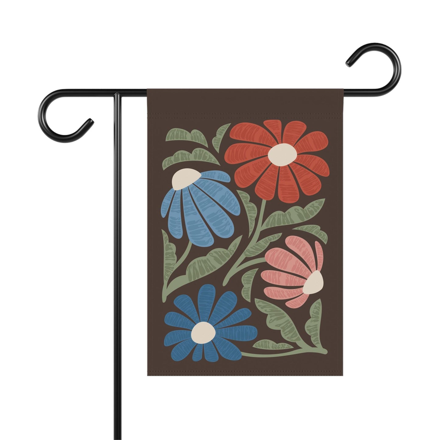 Trump Sucks Subtle Flower Design Outdoor Yard Flag