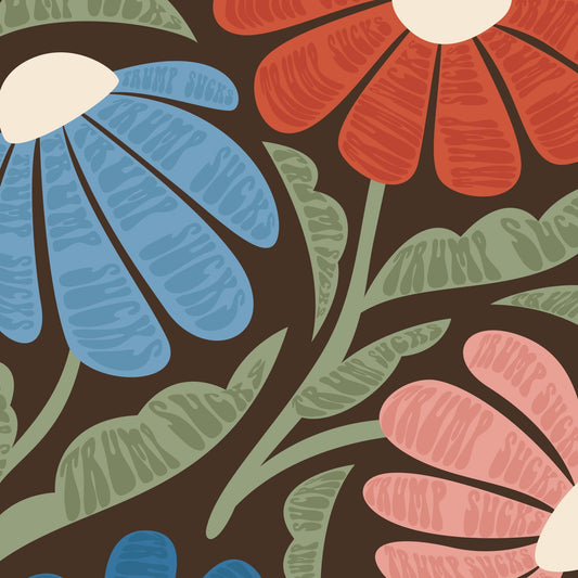 Trump Sucks Subtle Flower Design Outdoor Yard Flag