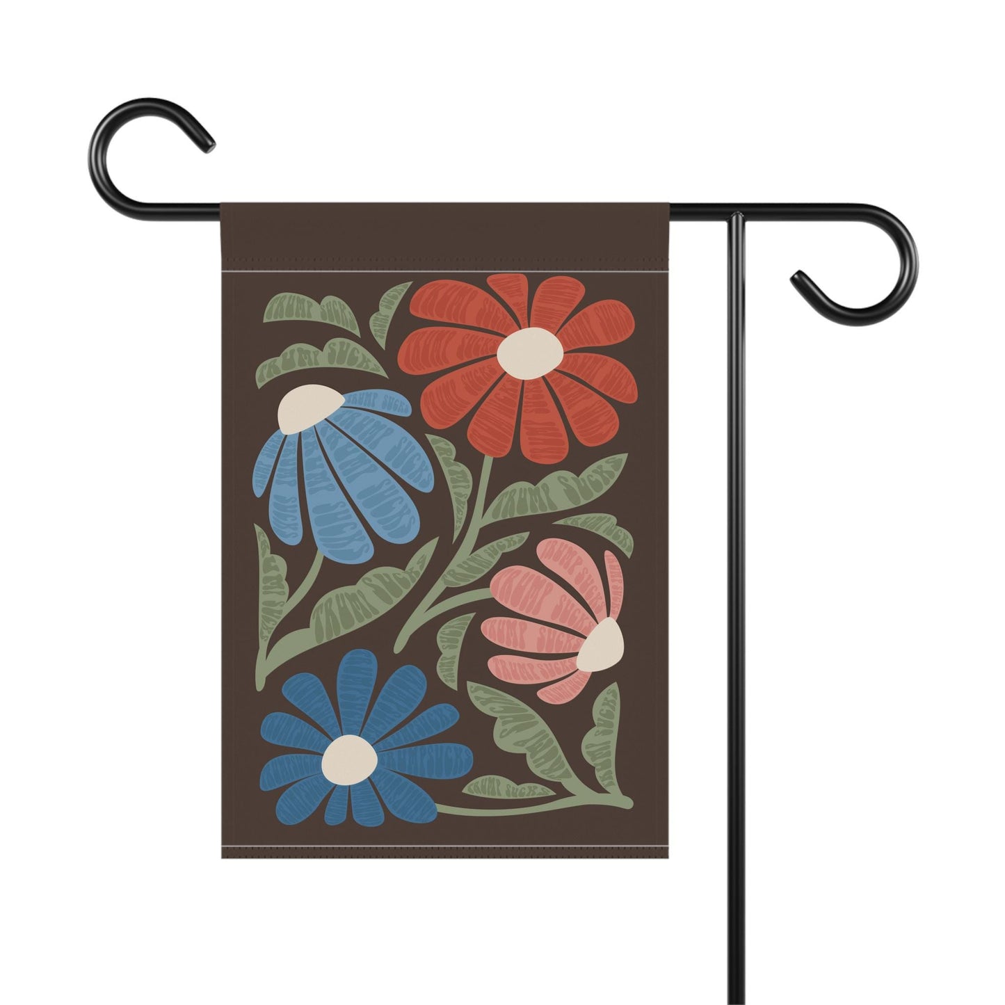 Trump Sucks Subtle Flower Design Outdoor Yard Flag