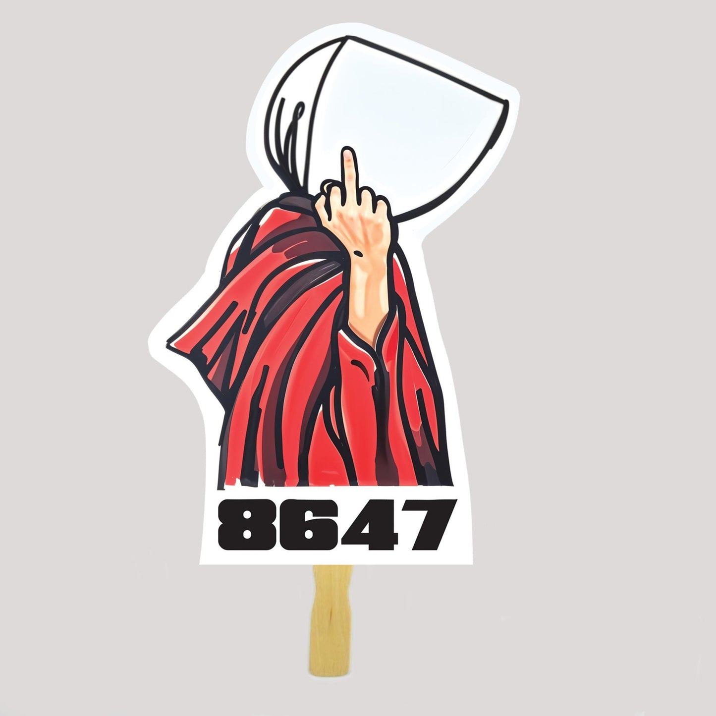 8647 Anti Trump Protest Sign, Resist the 47th!" Big Face on a Stick, Big Face Cut Out, Head on a stick. - 4 sizes