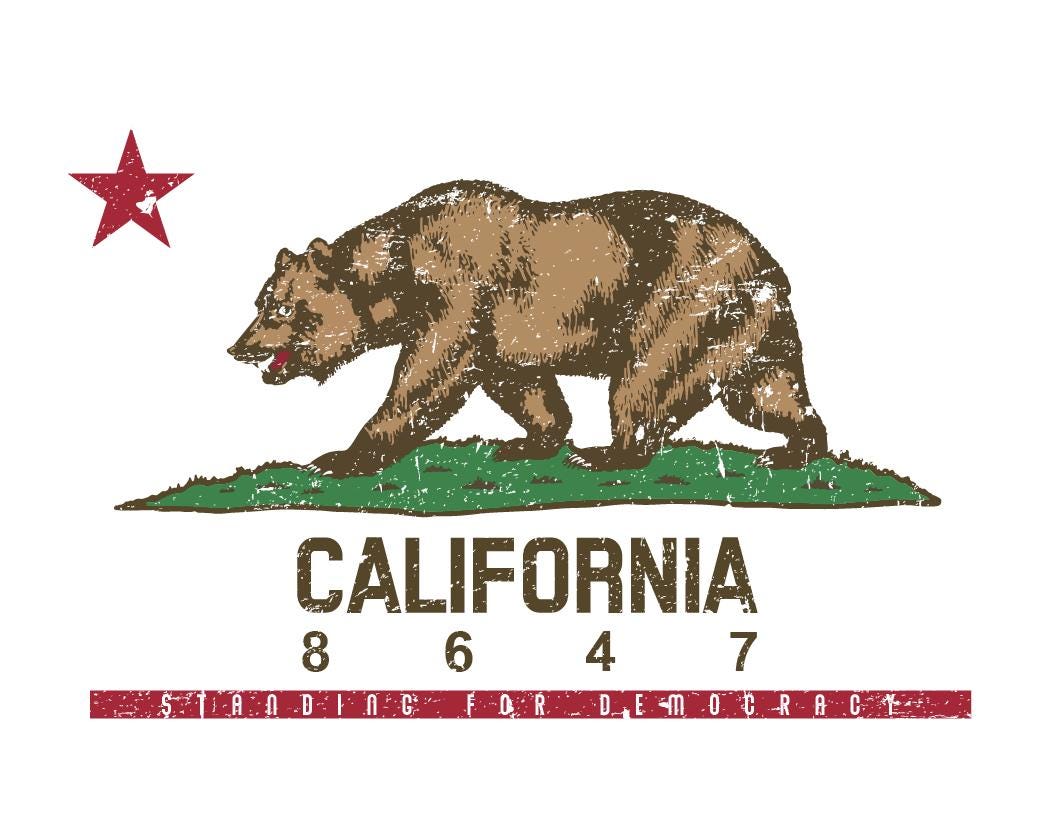 California for Democracy - 8647 Anti Trump California tshirt
