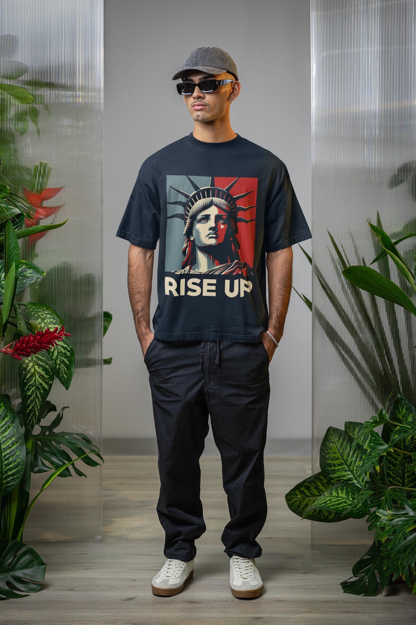 Rise Up Statue of Liberty -Anti Trump Political Protest Unisex T-shirt