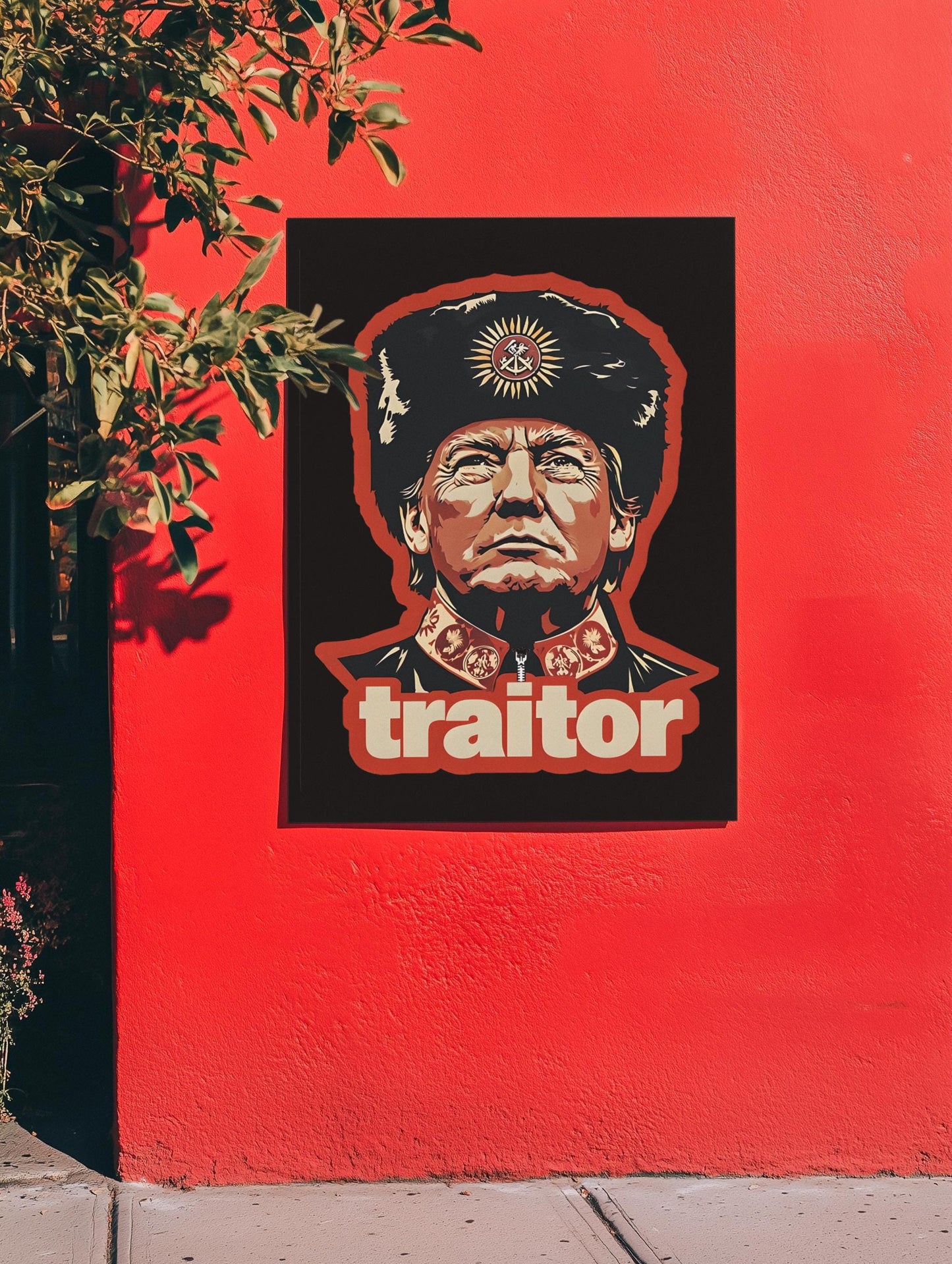 Trump Traitor Poster, Foam Board Protest Sign, Anti Trump Resistance, No To Fascism, Political Activist Poster, Rally Banner, Protest Poster