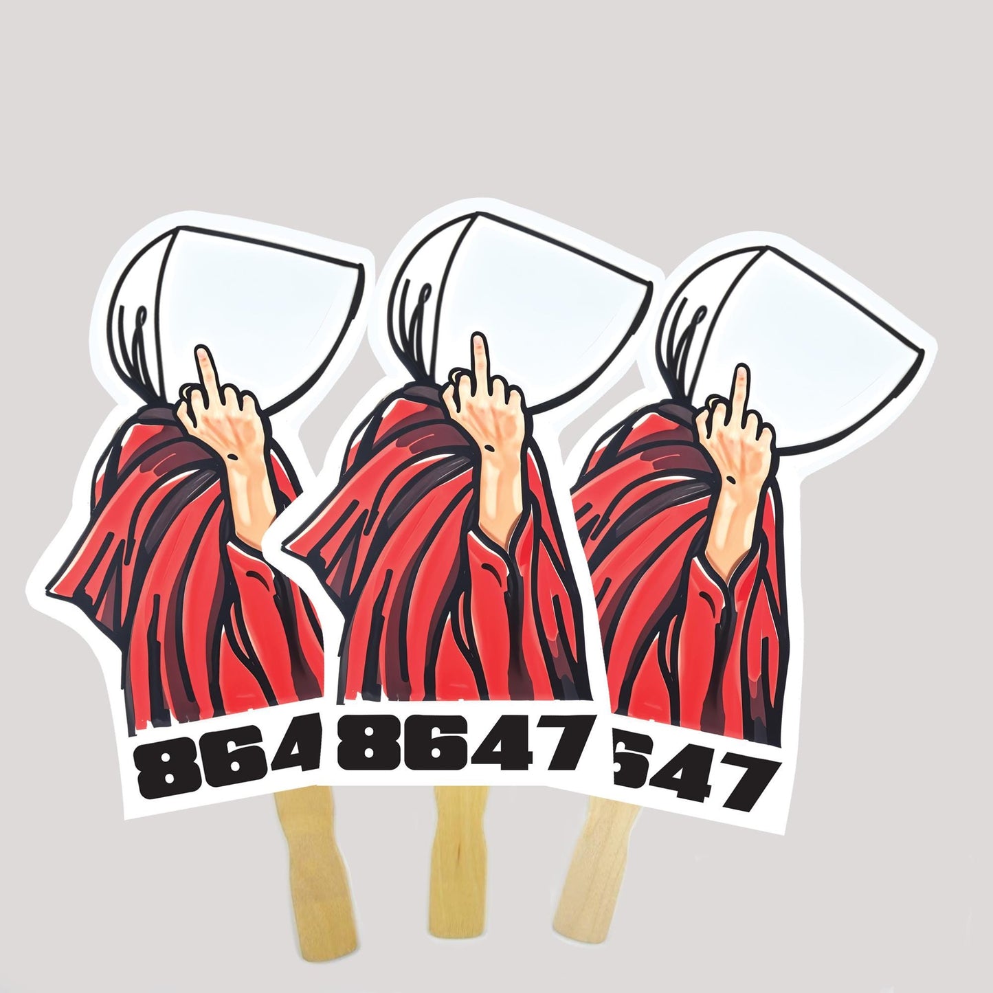 8647 Anti Trump Protest Sign, Resist the 47th!" Big Face on a Stick, Big Face Cut Out, Head on a stick. - 4 sizes