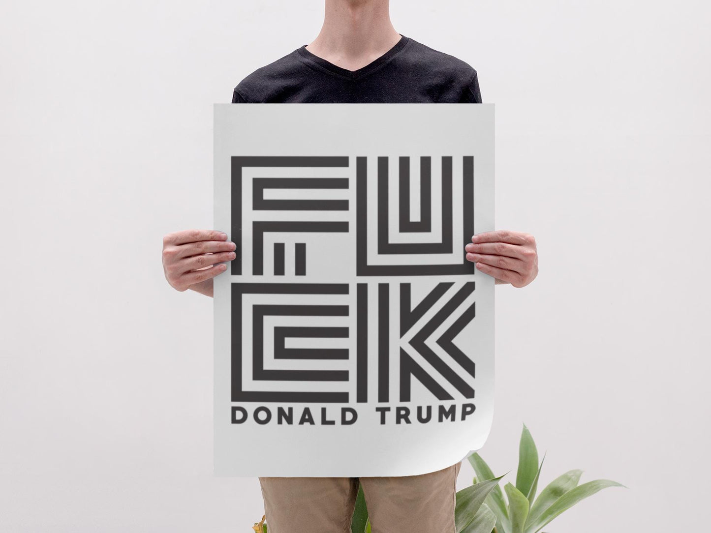 Fuck Donald Trump Foam Board or DIY Poster, Protest Sign, Anti Trump Resistance, Political Activist Poster, Rally Banner, Protest Poster