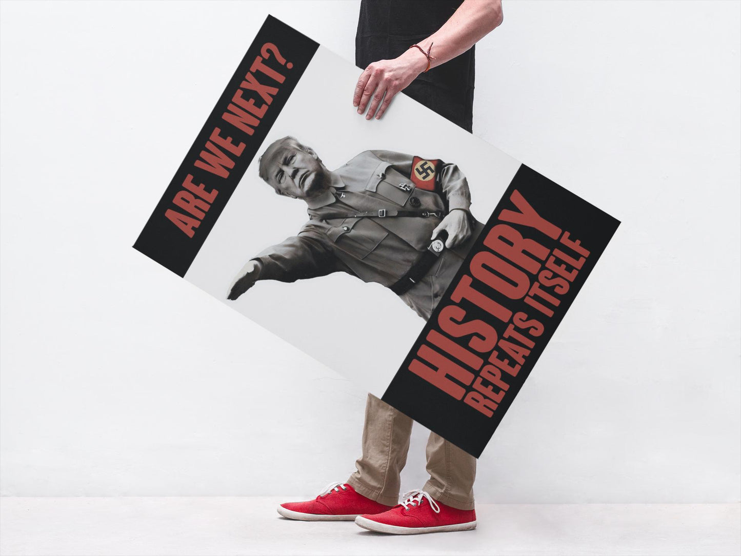 History Repeats Itself - Foam Board or DIY Poster, Protest Sign, Anti Trump, Resist, Anti Fascism, Political Activist Poster, Protest Poster