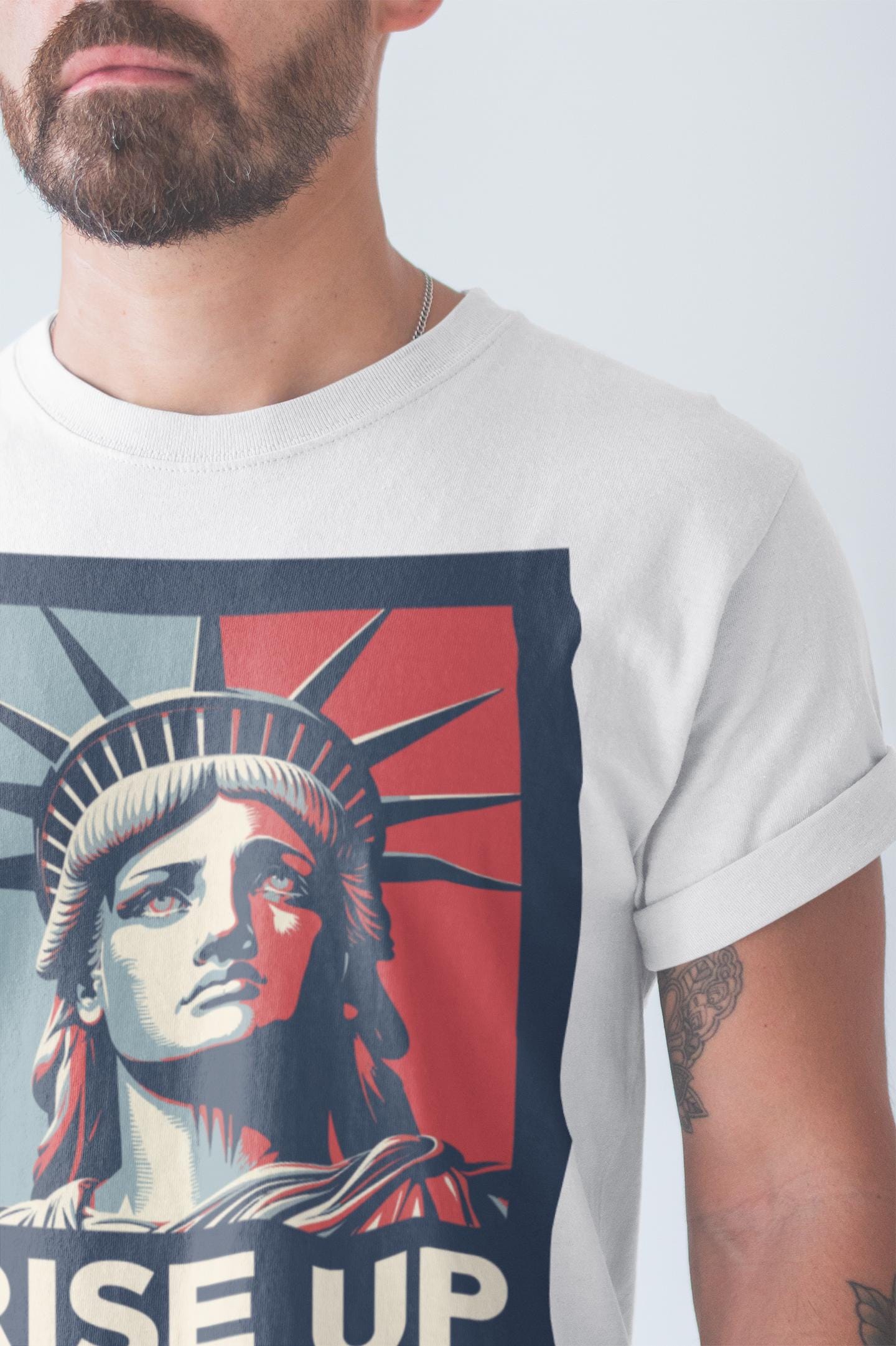 Rise Up Statue of Liberty -Anti Trump Political Protest Unisex T-shirt