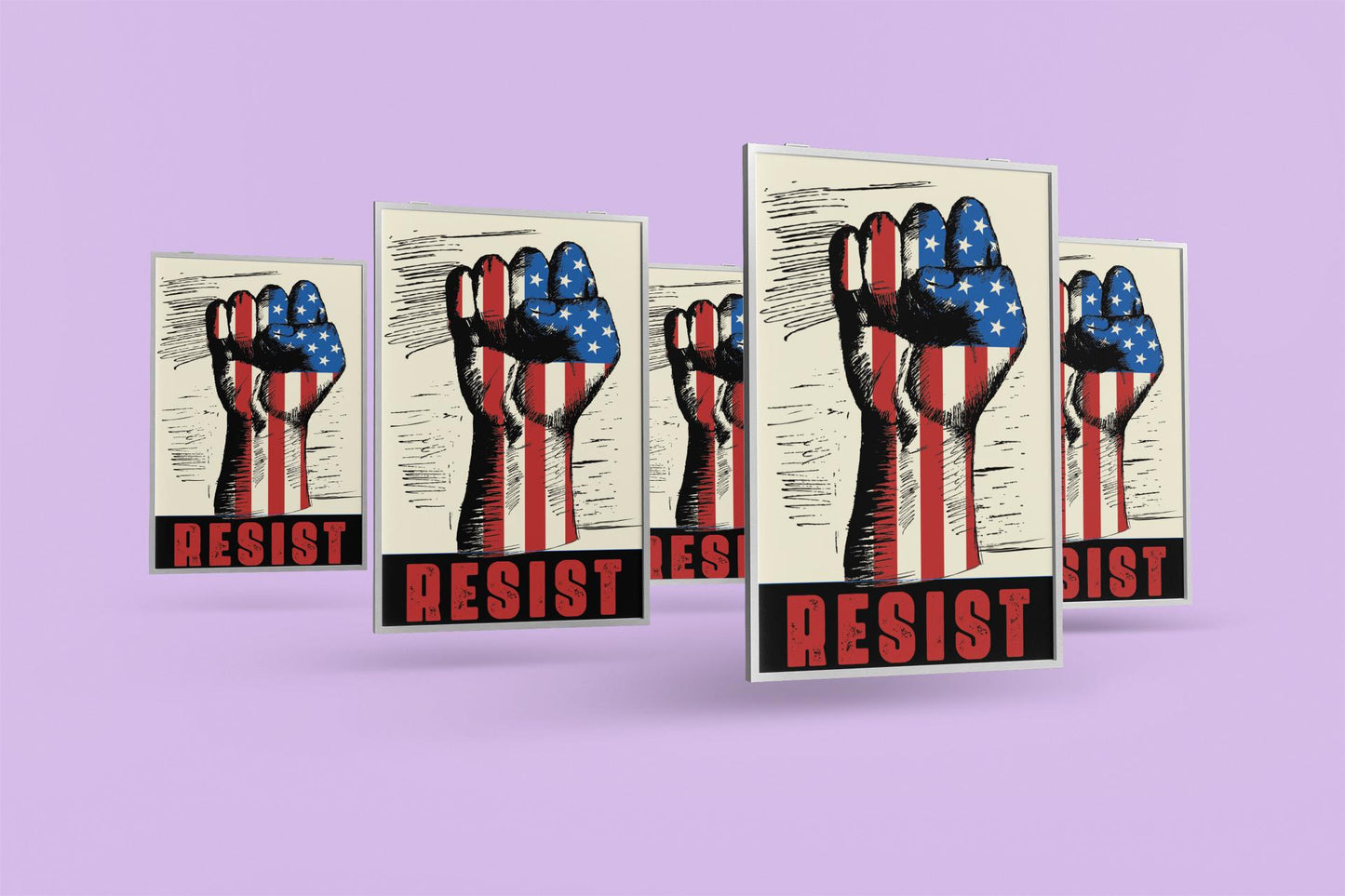 USA Resist Board Protest Sign, Anti Trump Resistance, No To Fascism, Political Activist Poster, Protest Poster