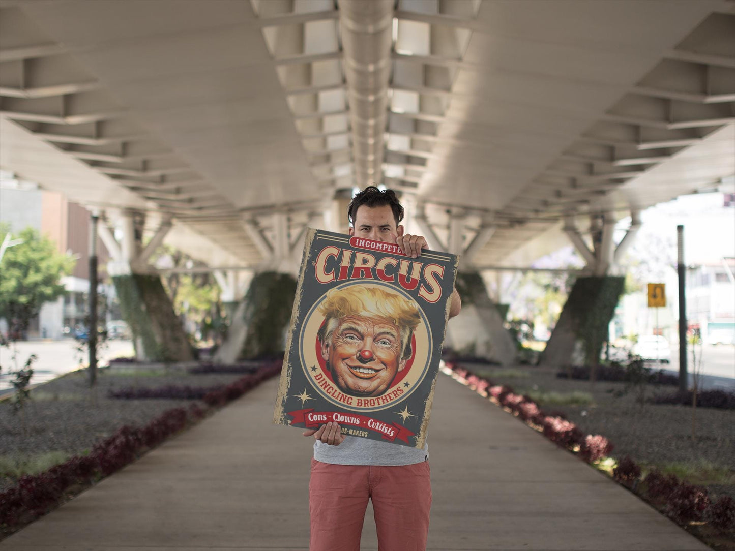 Trump Circus Administration Protest Sign, Anti Trump Resistance No To Fascism, Political Activist Poster, Rally Banner, Protest Poster