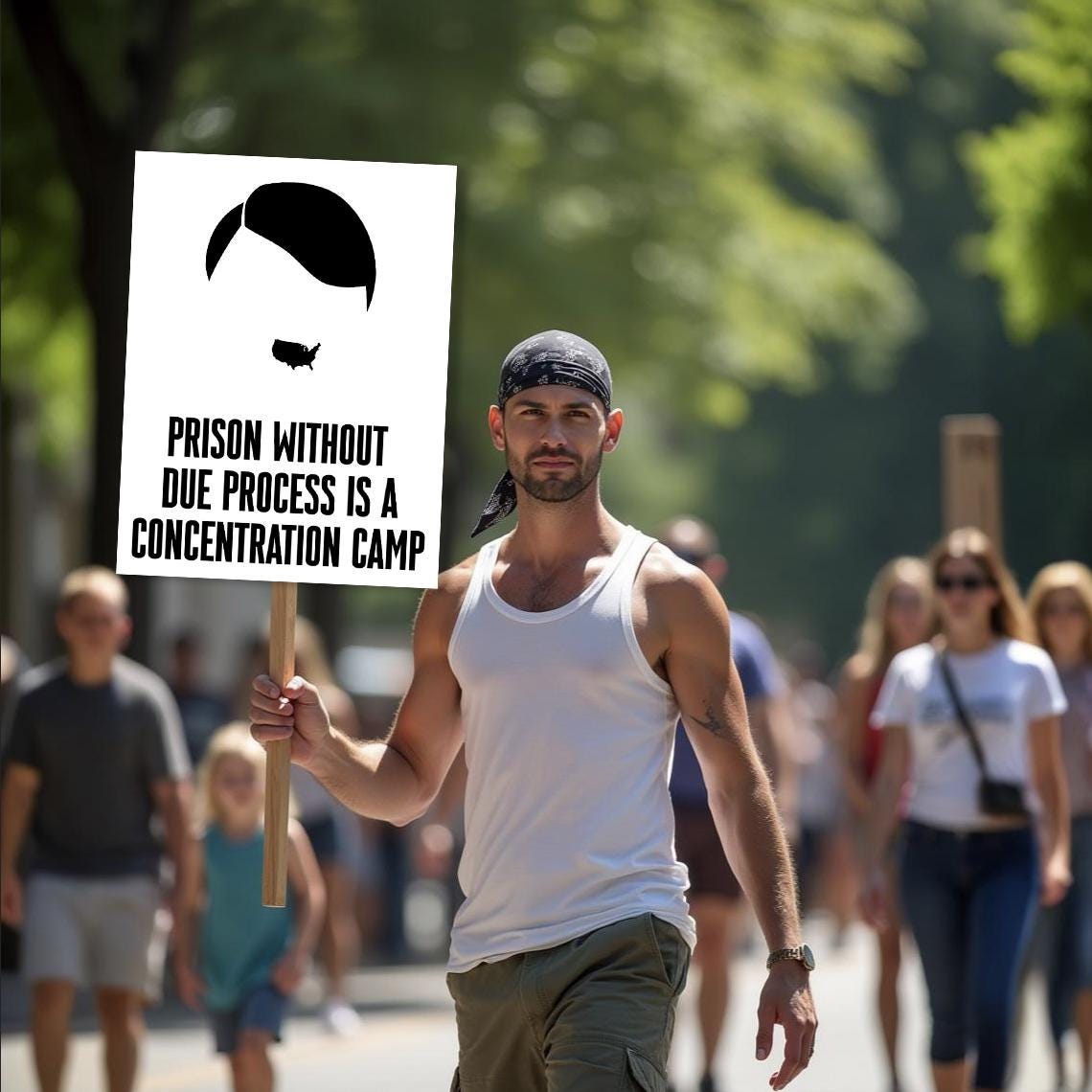 Prison Without Due Process Is A Concentration Camp Protest Sign