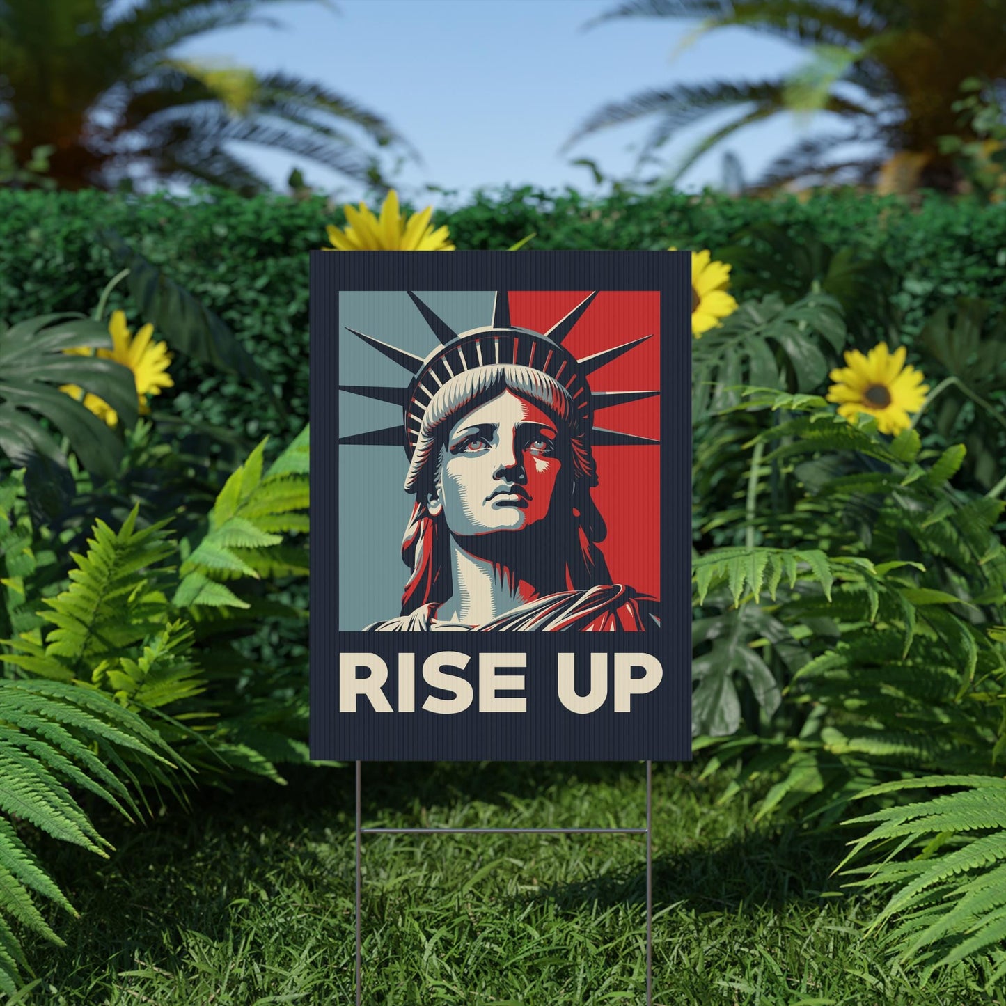 Rise Up Plastic Yard Sign