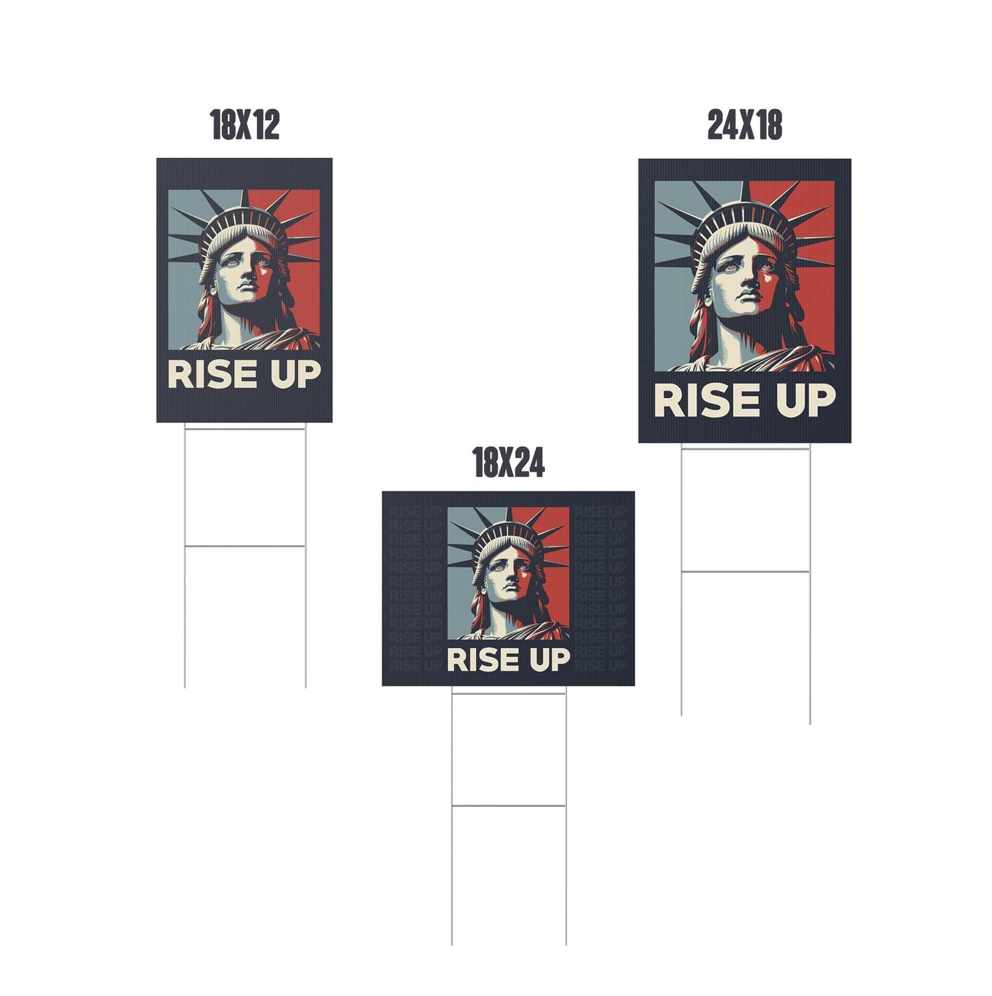 Rise Up Plastic Yard Sign