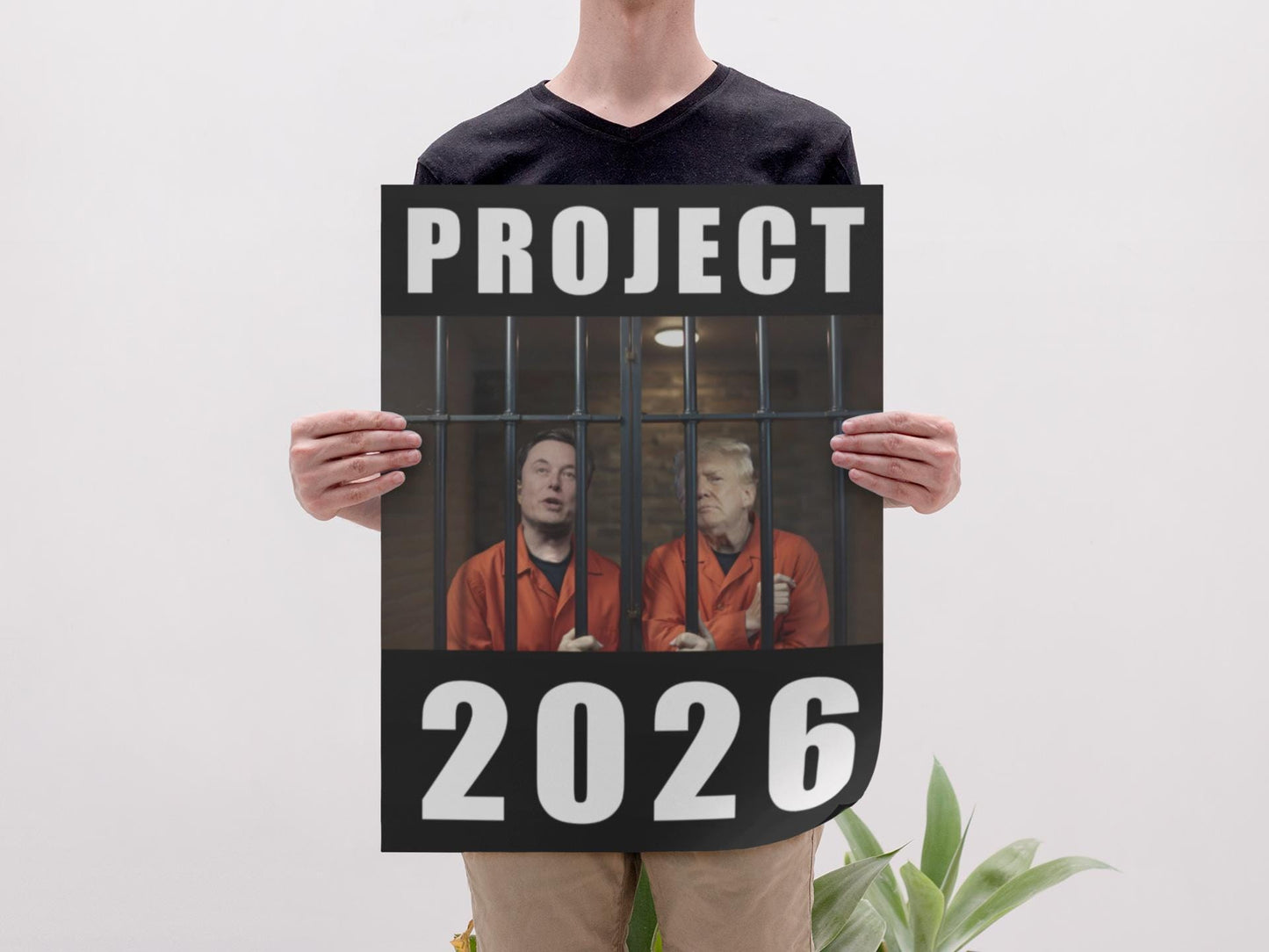 Project 2026, Foam Board Protest Sign, Anti-Trump Resistance, Anti-Elon, Political Activist Poster, Protest Poster