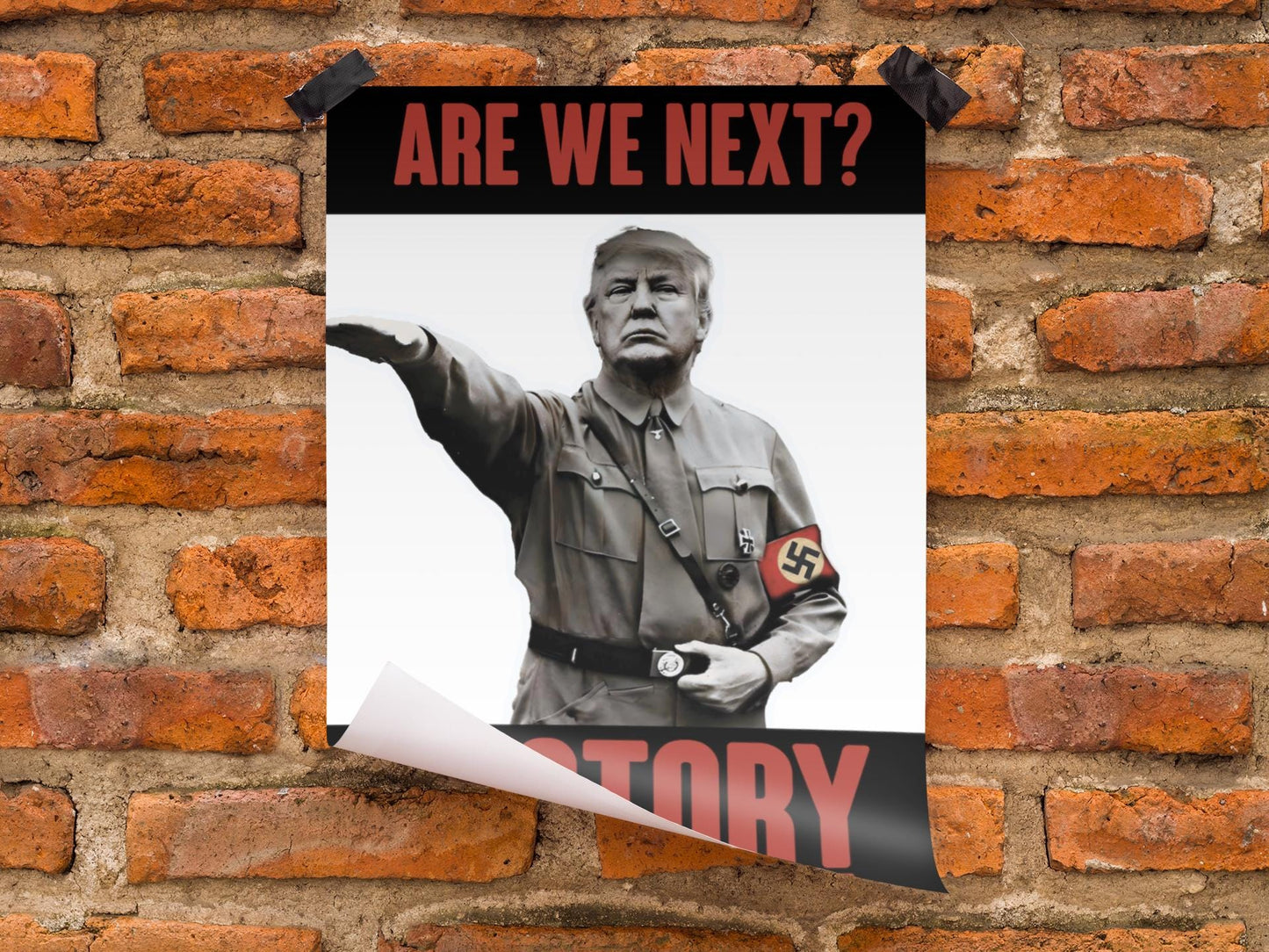 History Repeats Itself - Foam Board or DIY Poster, Protest Sign, Anti Trump, Resist, Anti Fascism, Political Activist Poster, Protest Poster
