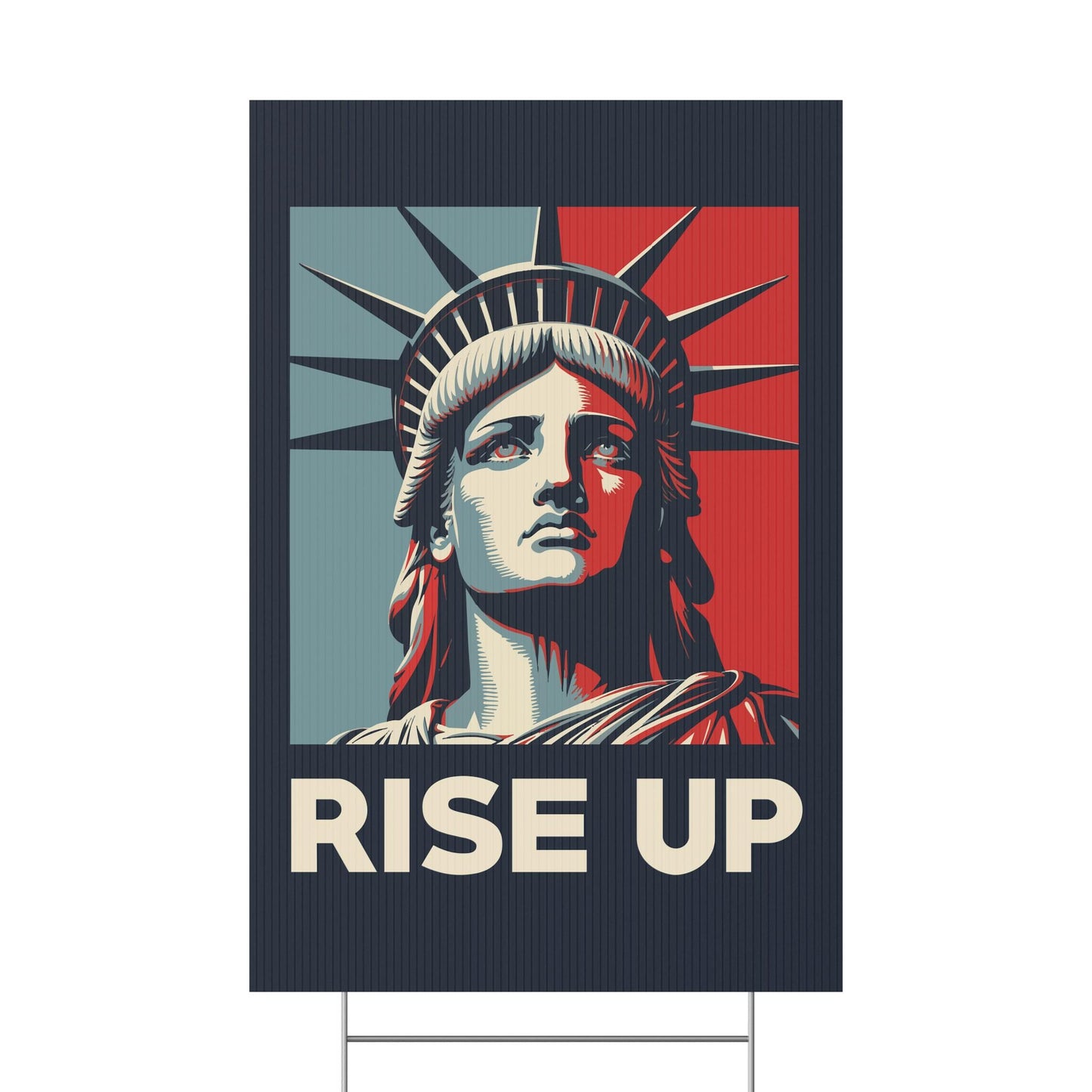 Rise Up Plastic Yard Sign