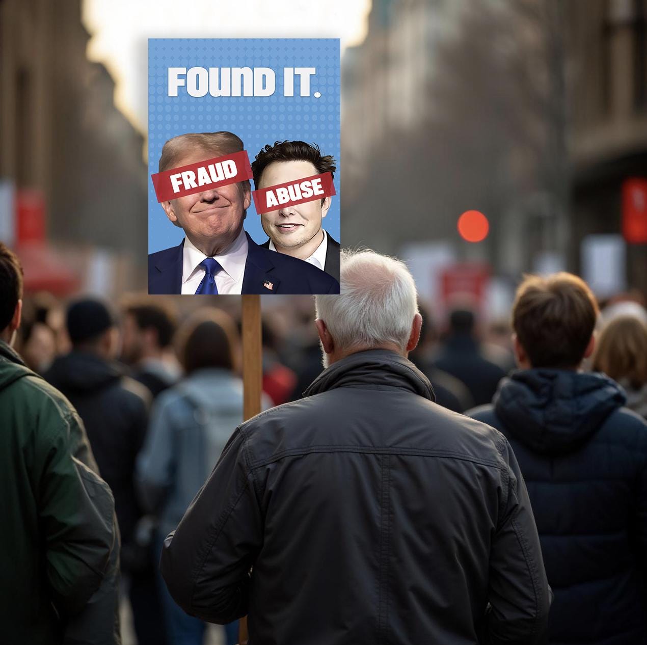 Fraud and Abuse Foam Board Protest Sign, Anti-Trump Resistance, Political Activist Poster, Rally Banner, Protest Poster