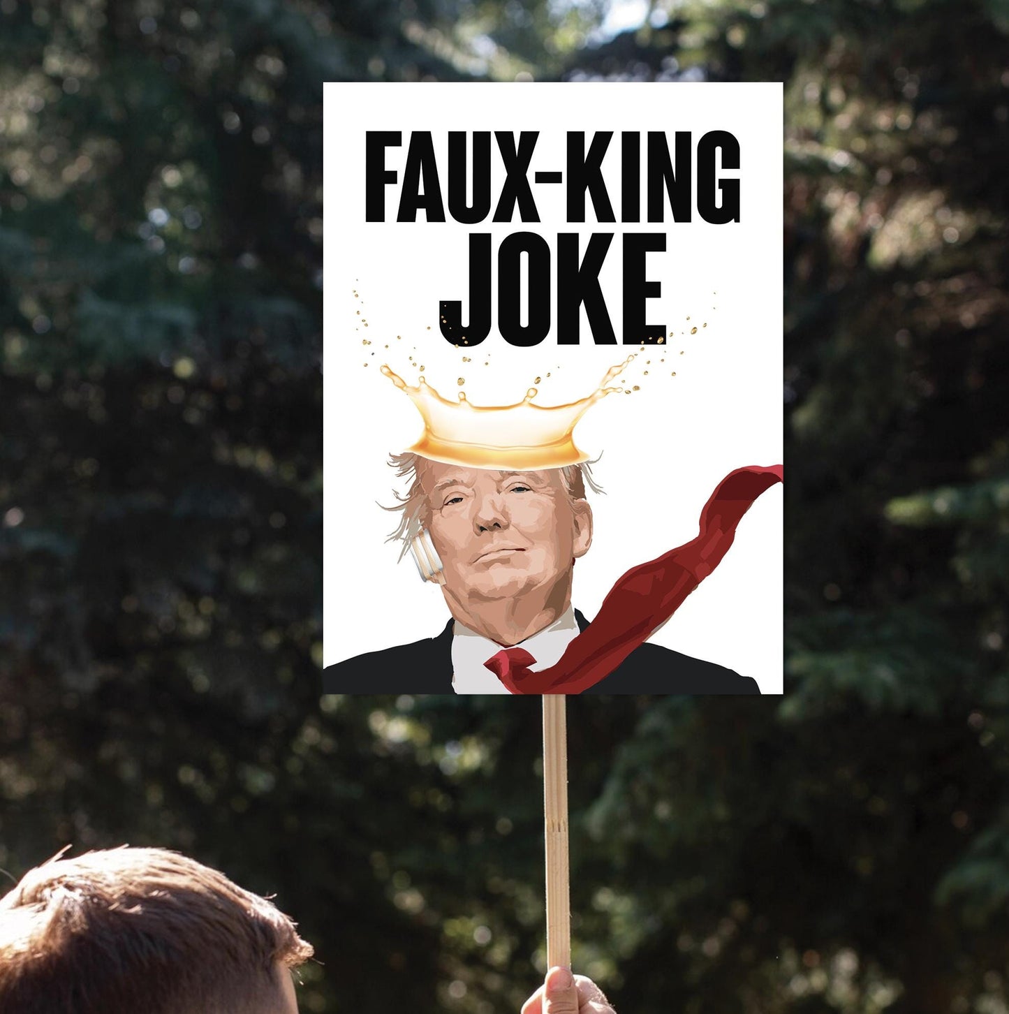 Faux-King Joke Poster or Foam Board Protest Poster