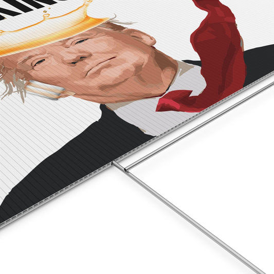 Faux-King Joke Plastic Durable Yard Sign