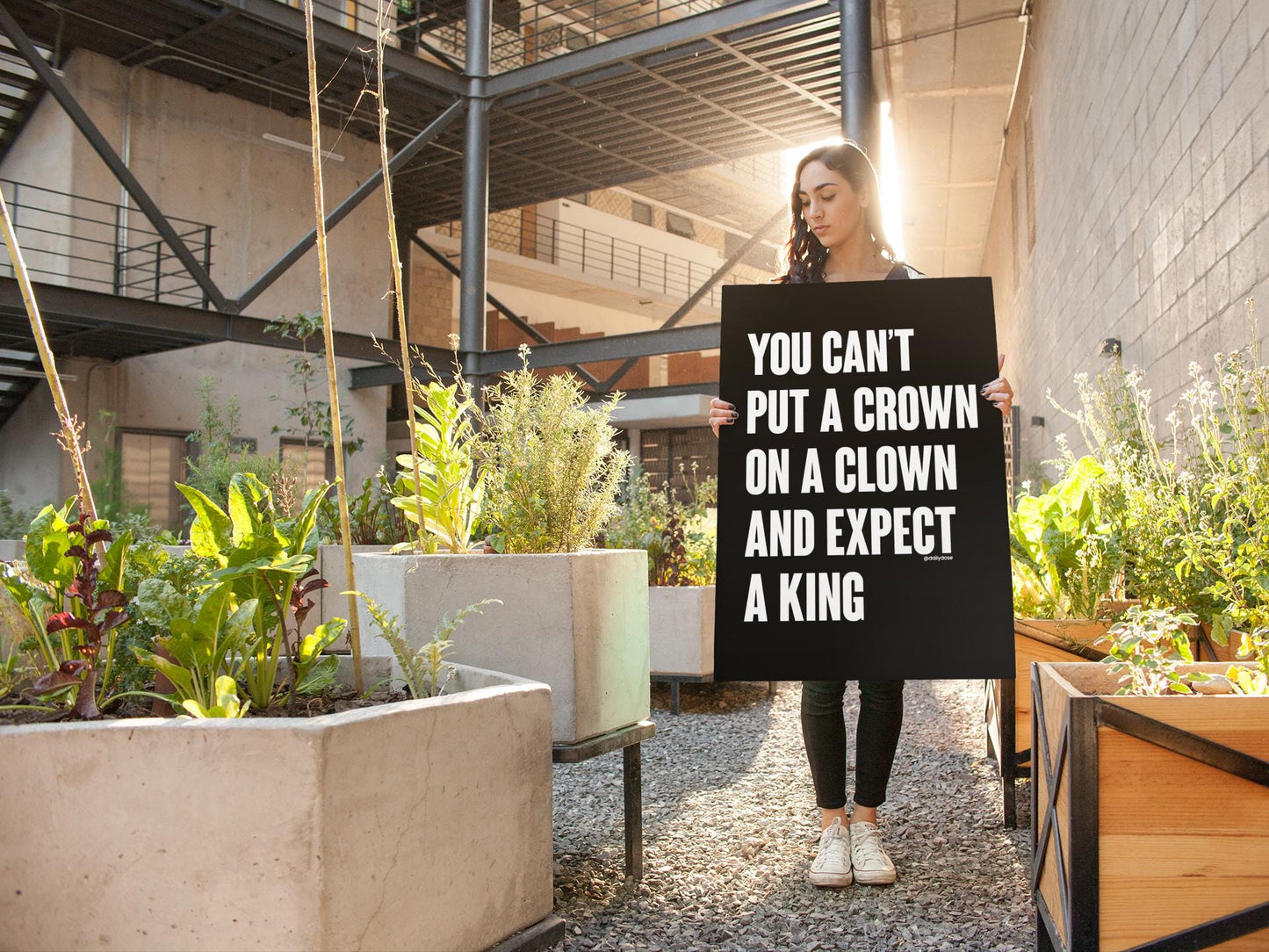 You Can't Put a Crown on a Clown and Expect a King Foam Board or DIY Poster, Protest Sign, Anti Trump, Political Poster, Protest Poster