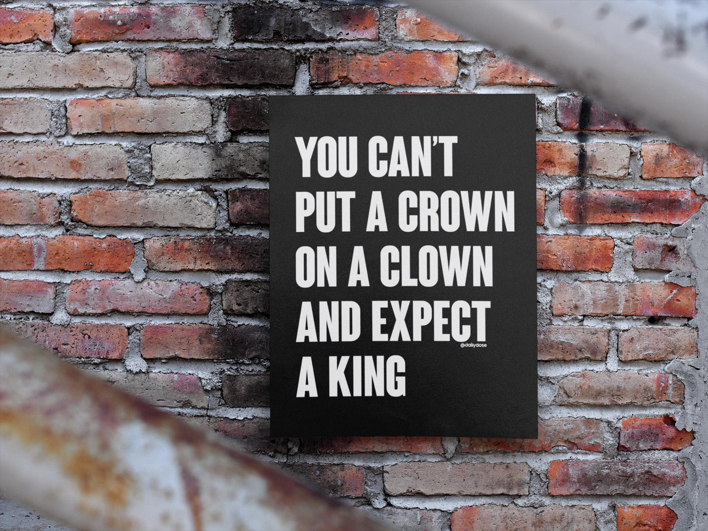 You Can't Put a Crown on a Clown and Expect a King Foam Board or DIY Poster, Protest Sign, Anti Trump, Political Poster, Protest Poster