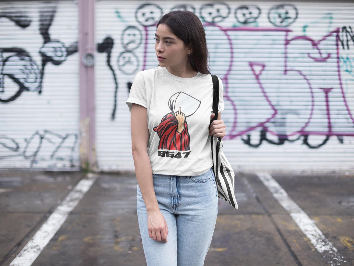 8647 Handmaid Feminist Political Graphic Tee