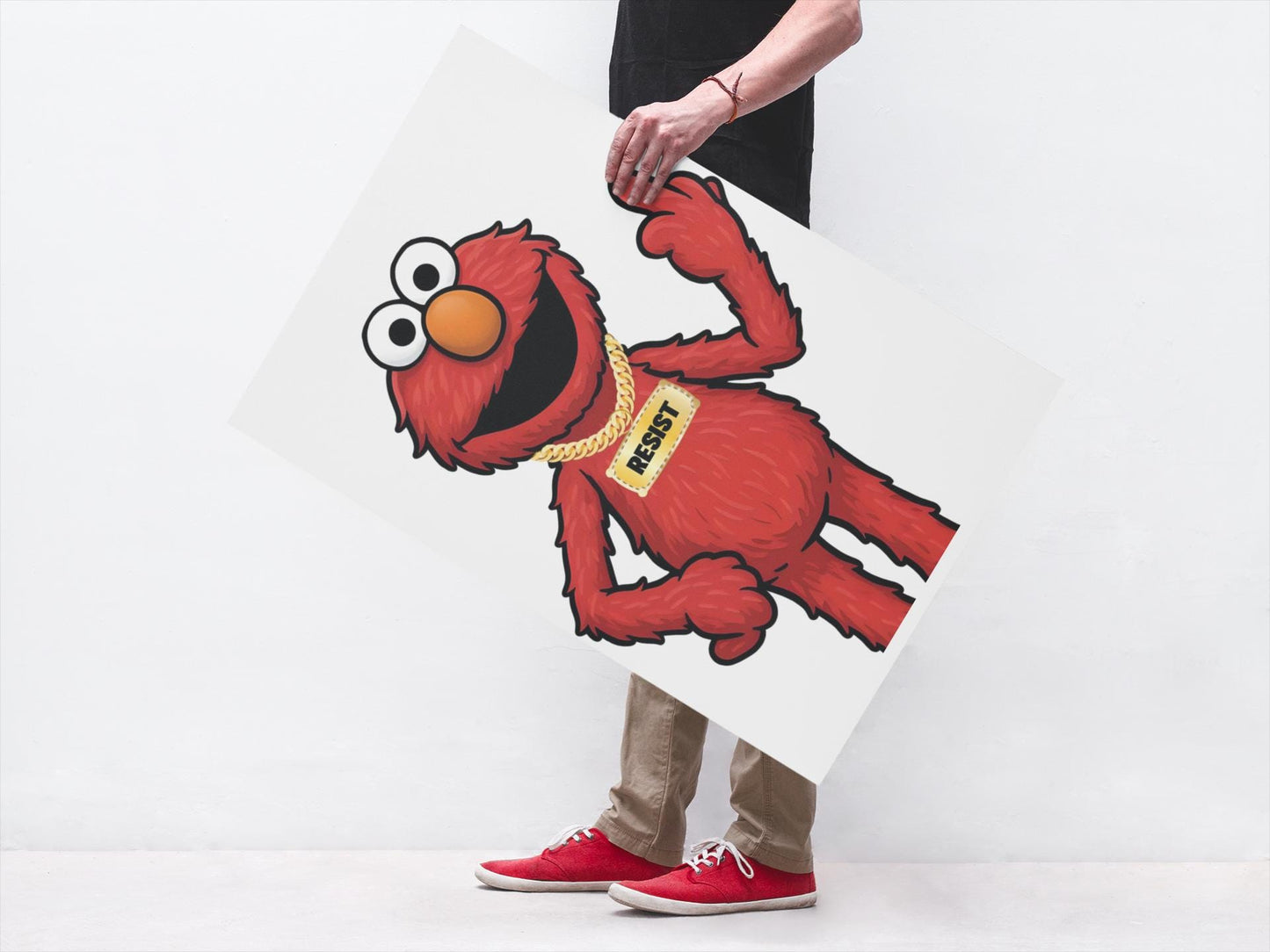 PBS, Elmo Resist Foam Board Protest Sign, Anti-Trump Resistance, Resist, Political Activist Poster, Protest Poster