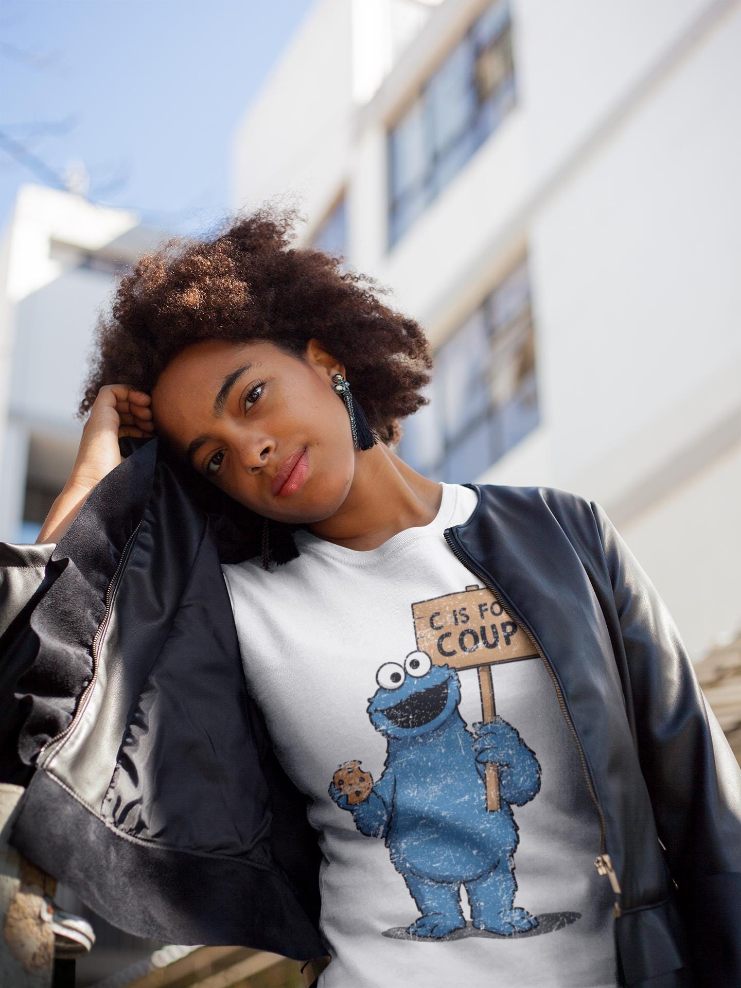 Cookie Monster C is for Coup Political Shirt