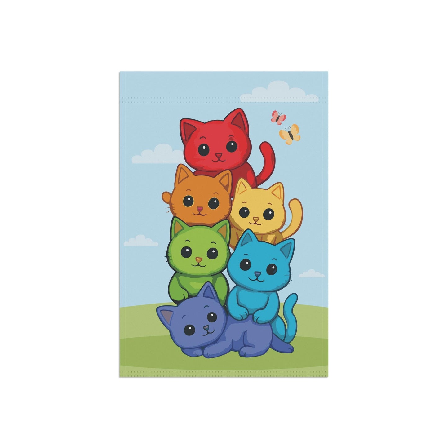 Rainbow Pride Cat Yard Flag