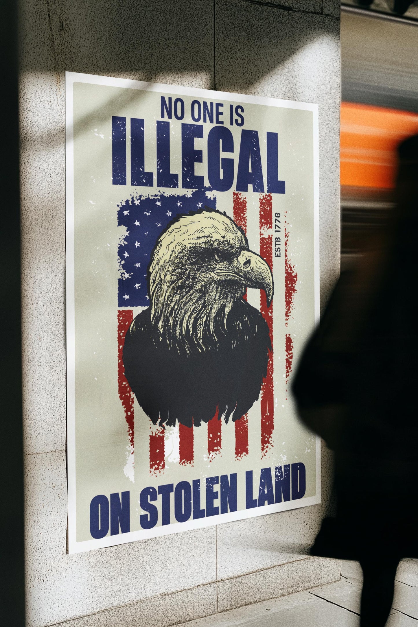 Stolen Land Foam Board Protest Sign, Anti-Trump Resistance, Resist, Political Activist Poster, Protest Poster