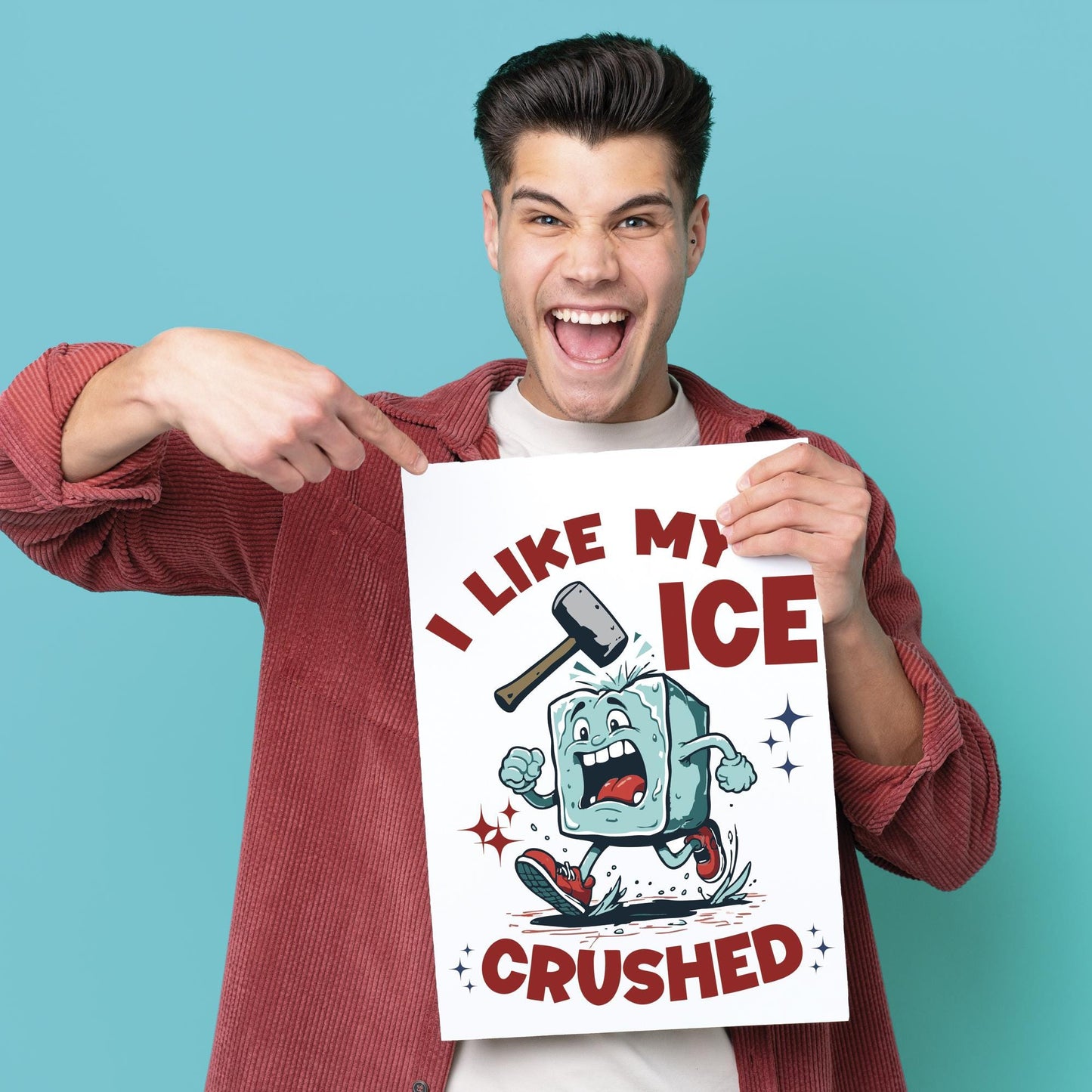 I Like My ICE Crushed" Protest Poster, Anti-ICE Wall Art, Immigration Rights Decor, Funny Political Poster, Abolish ICE Activist Print
