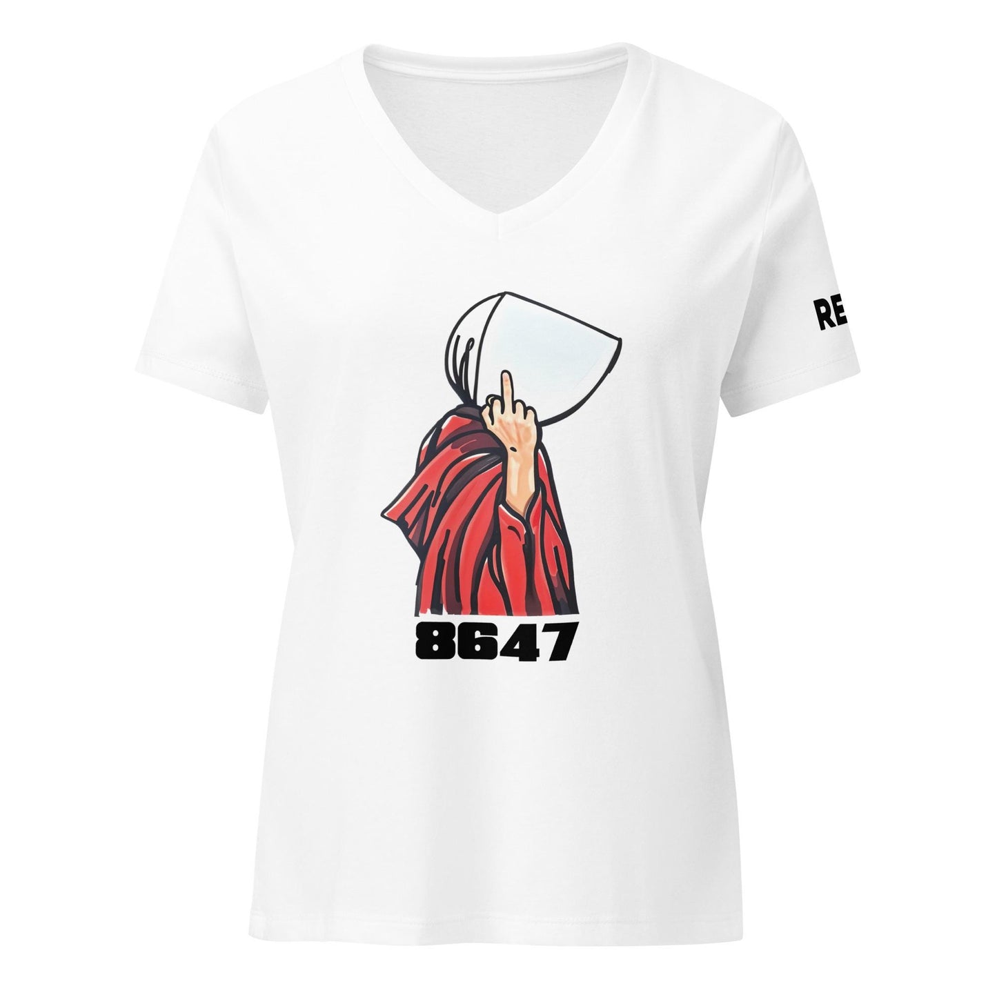 Womens relaxed v-neck 8647 Handmaid Protest Shirt