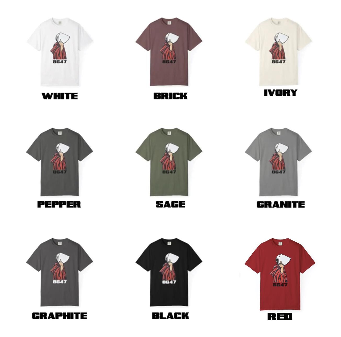 8647 Handmaid Feminist Political Graphic Tee