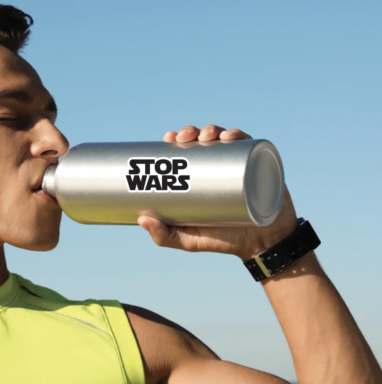 STOP WARS Sticker - Star Wars Font Anti-War Decal - Political Protest Vinyl Sticker - Peace Activist Gift - Laptop, Water Bottle, Car