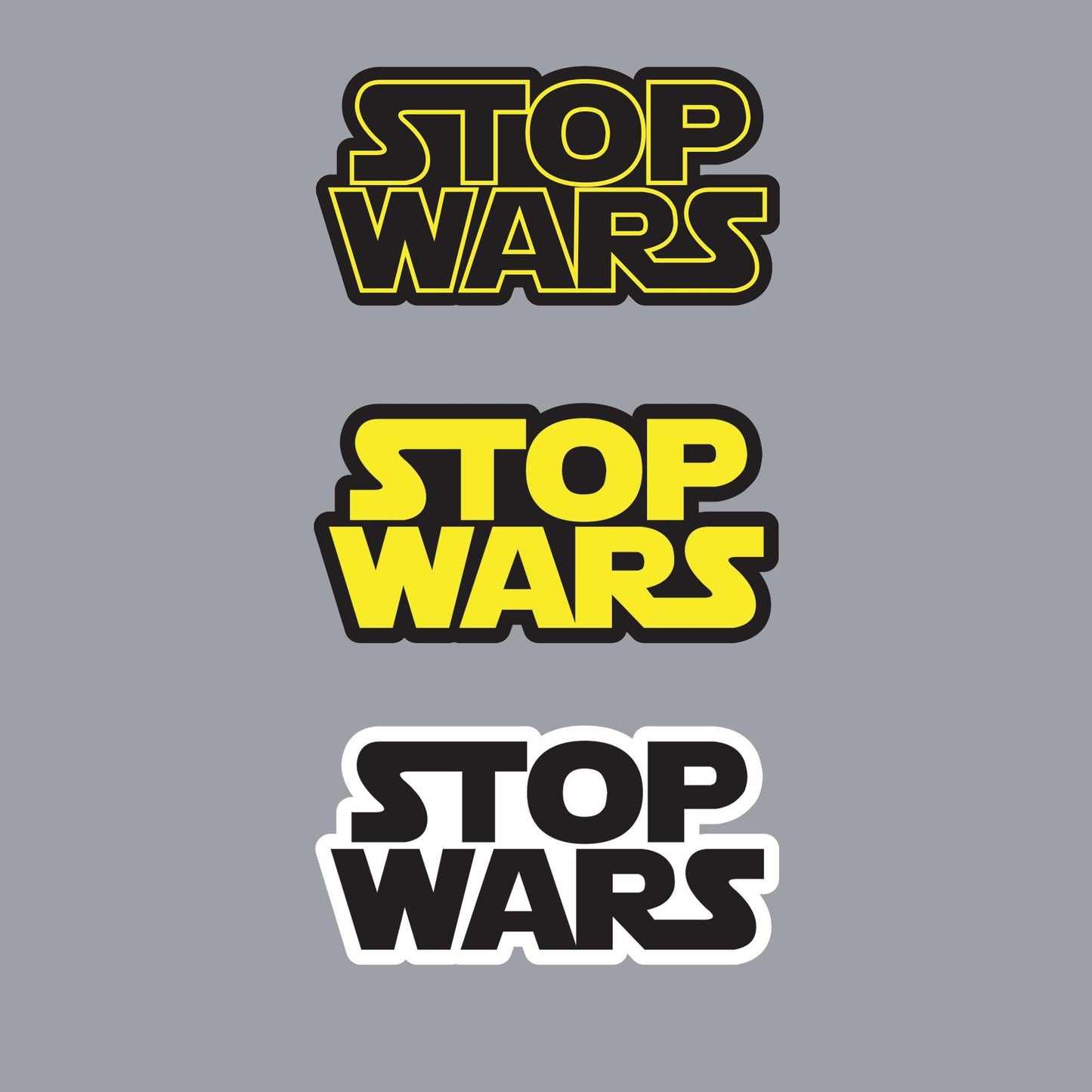 STOP WARS Sticker - Star Wars Font Anti-War Decal - Political Protest Vinyl Sticker - Peace Activist Gift - Laptop, Water Bottle, Car