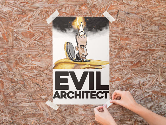 Stephen Miller Evil Architect Poster,Anti Trump Protest Art, Political Satire Wall Decor, White Supremacy Resistance Poster