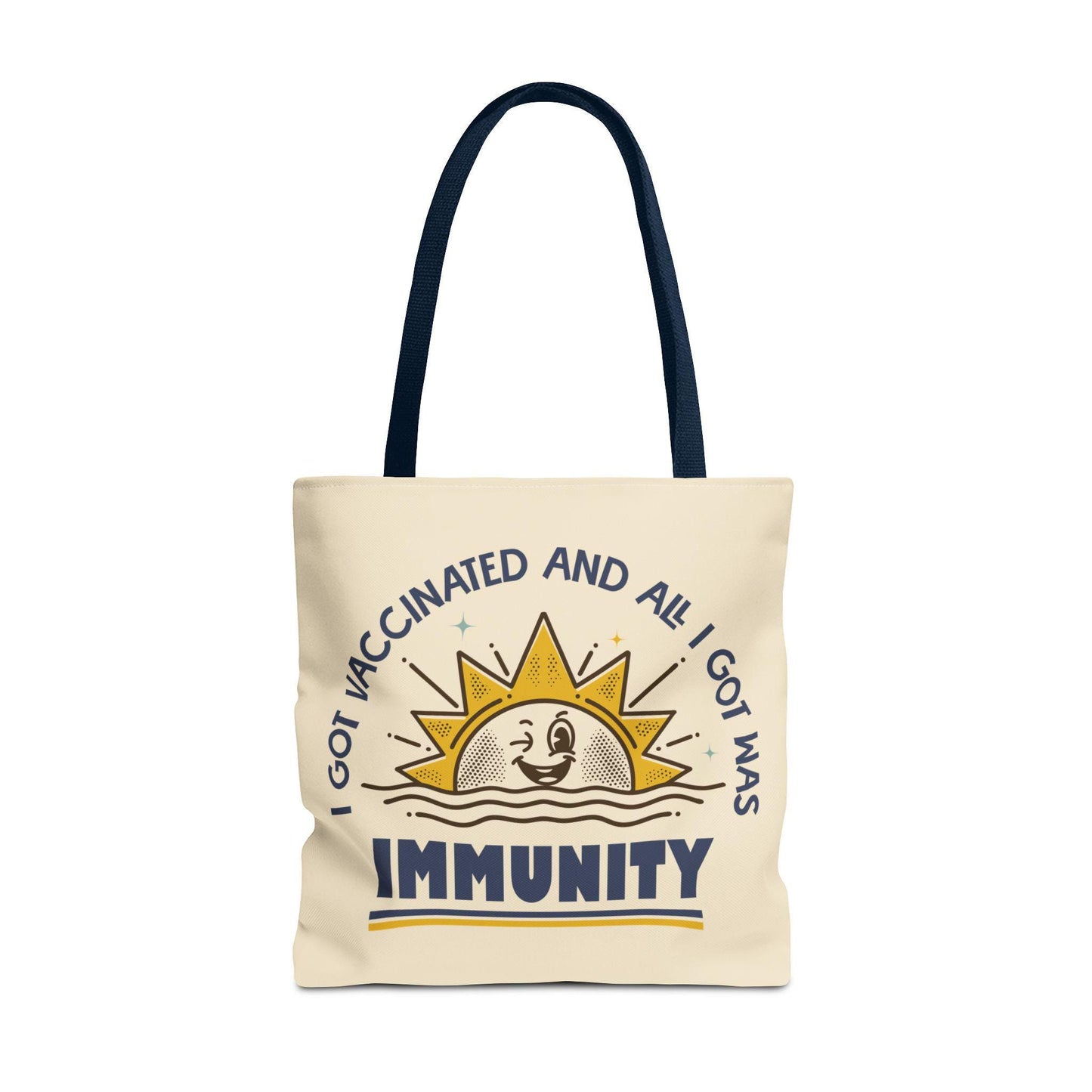 Funny Vaccination Immunity Tote Bag - Anti Trump, Anti RFK Jr, Science Is Real, Vaccine Gift, Pro Vaccination Bag